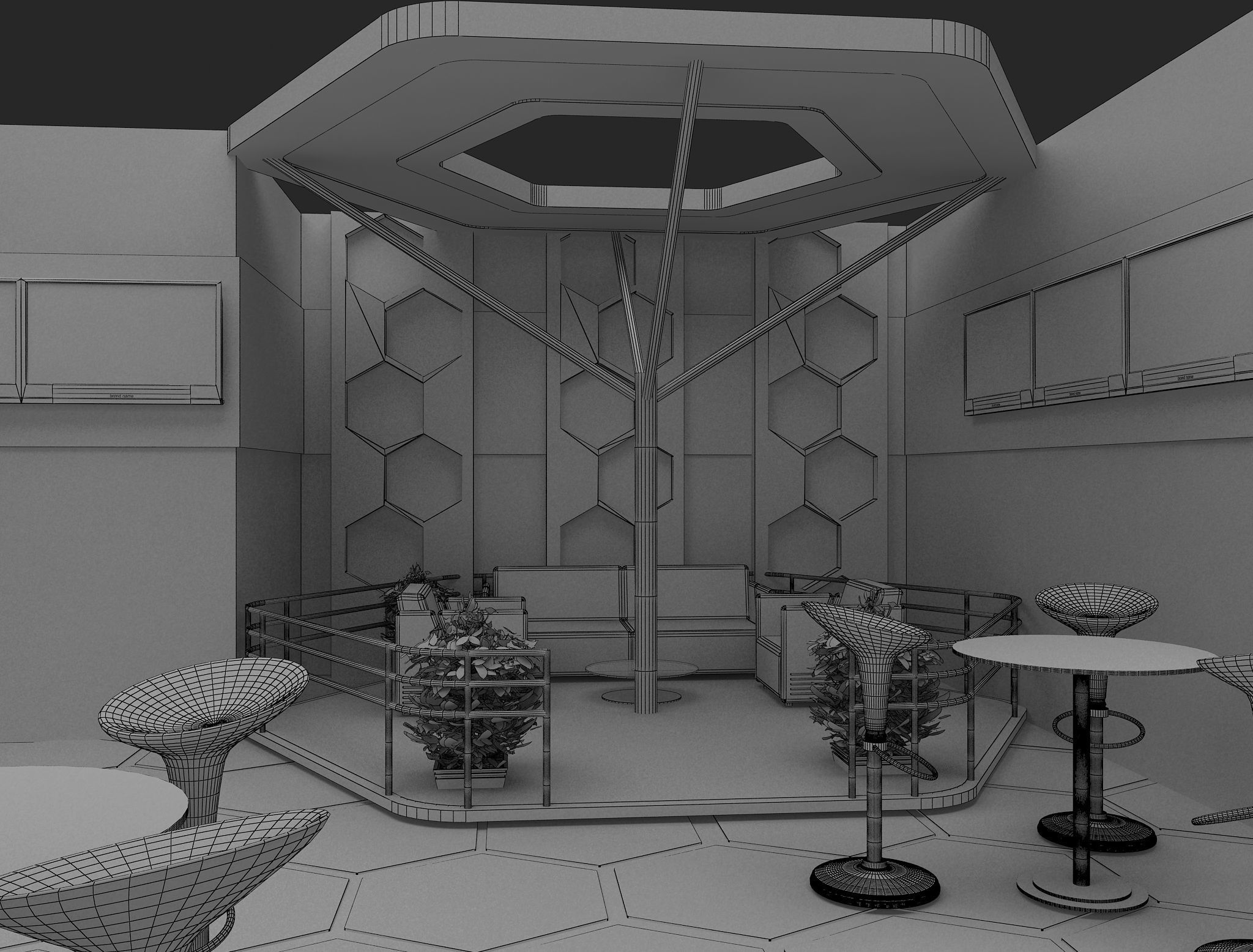  Booth Exhibition Stand a480b 3D model_11