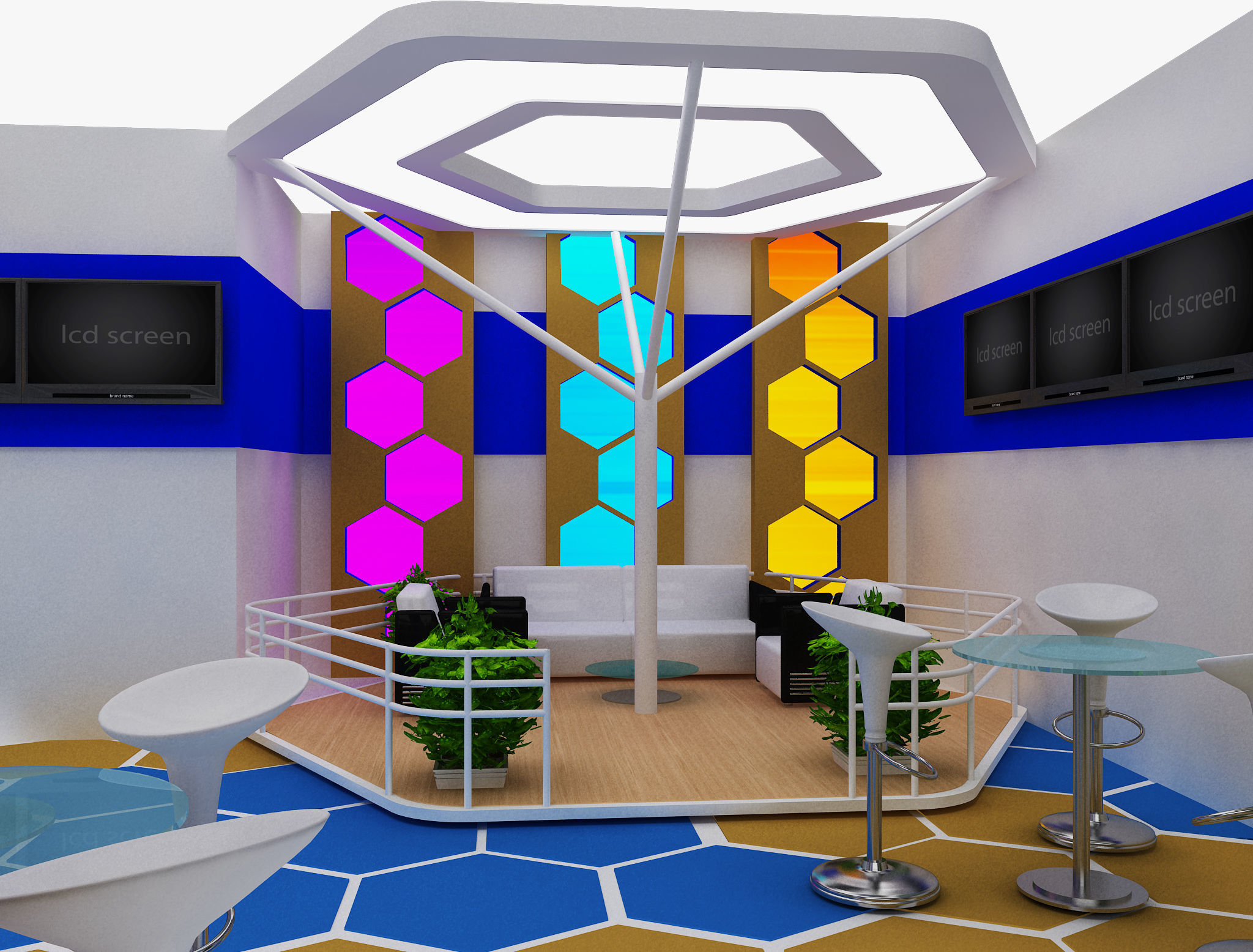  Booth Exhibition Stand a480b 3D model_10