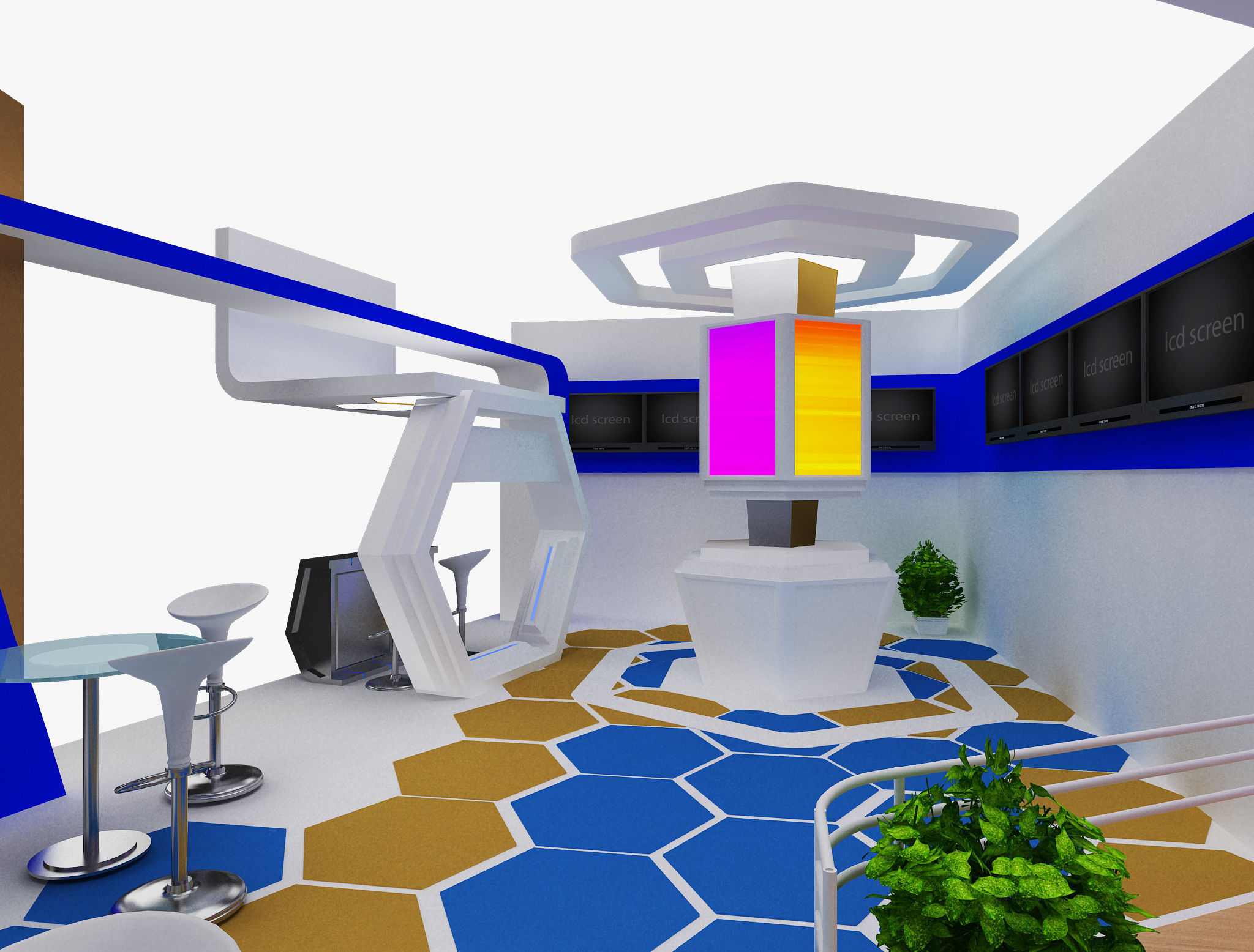  Booth Exhibition Stand a480b 3D model_14