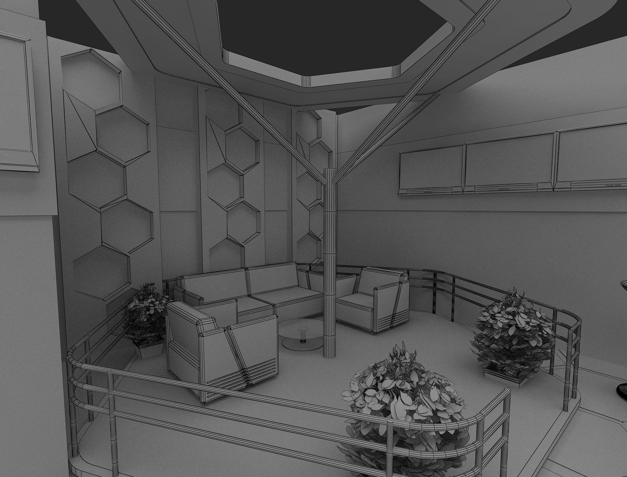  Booth Exhibition Stand a480b 3D model_9