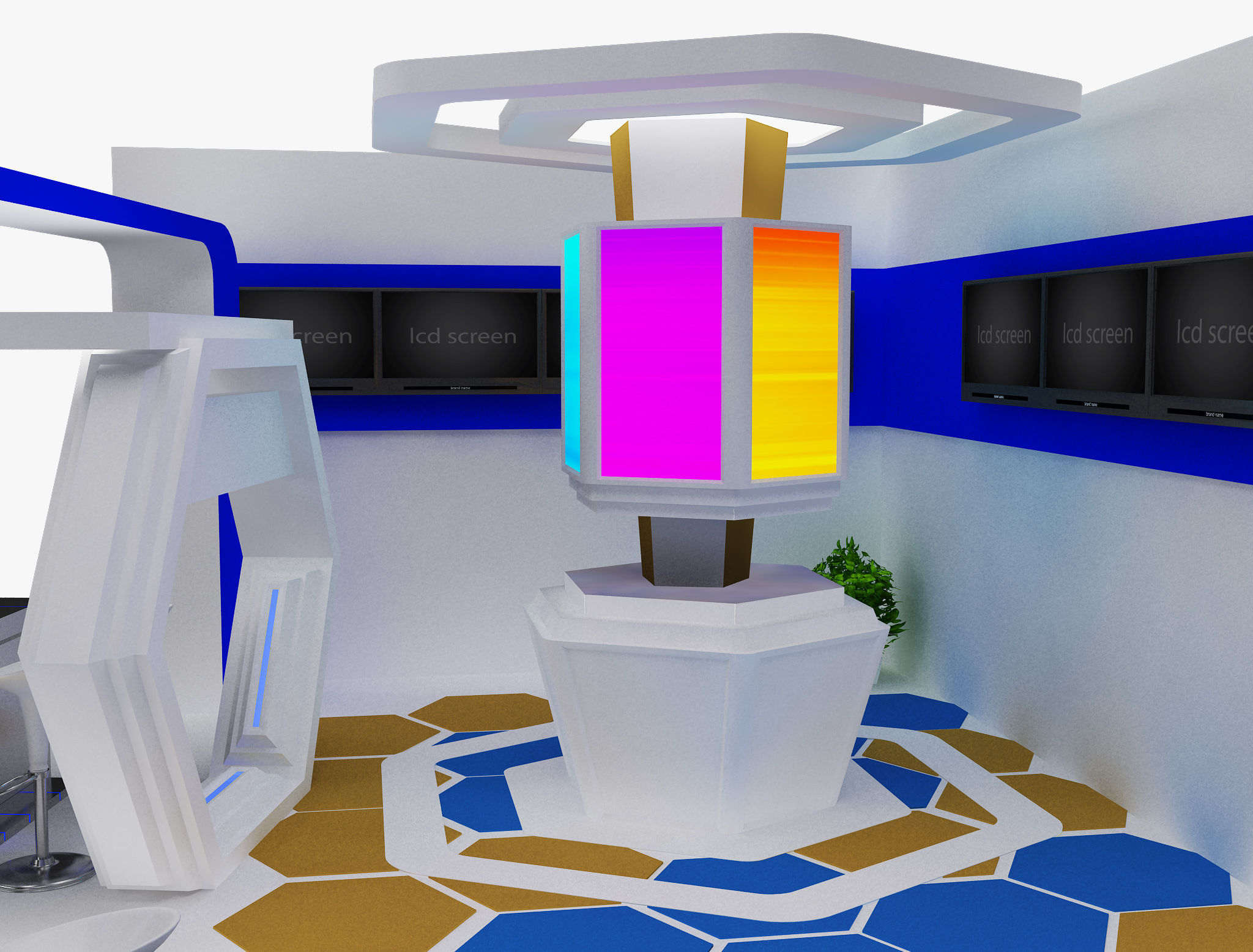  Booth Exhibition Stand a480b 3D model_28