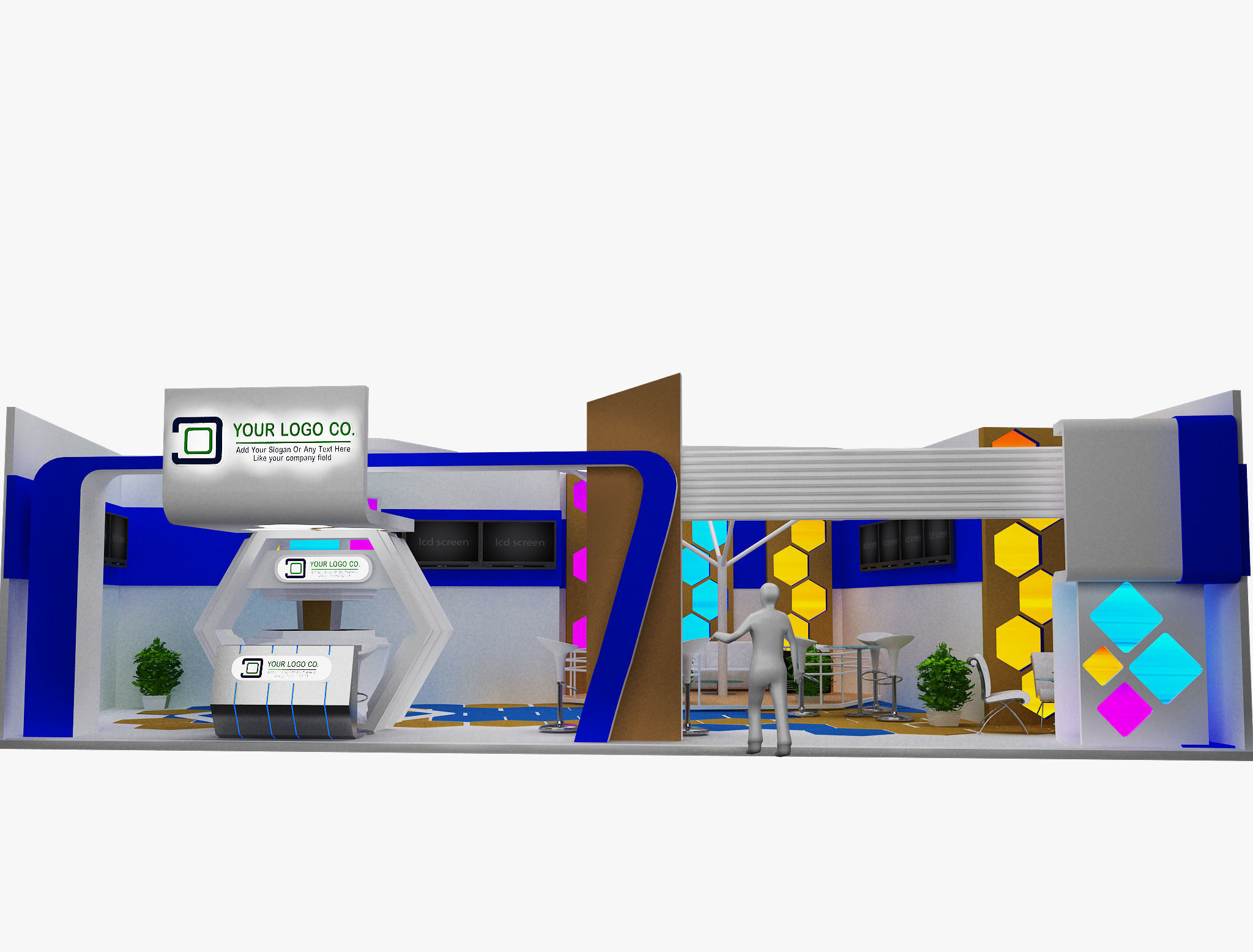  Booth Exhibition Stand a480b 3D model_22