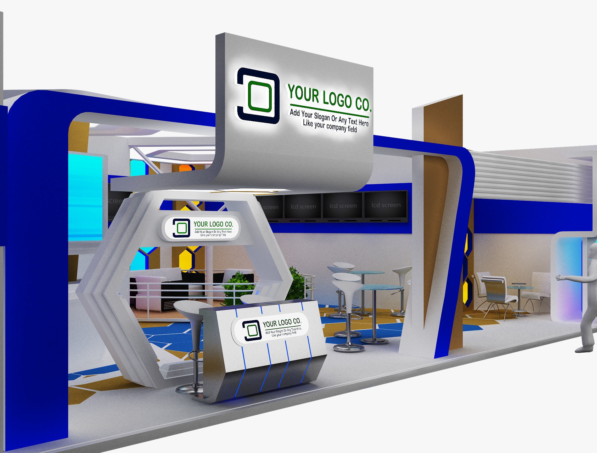  Booth Exhibition Stand a480b 3D model_20