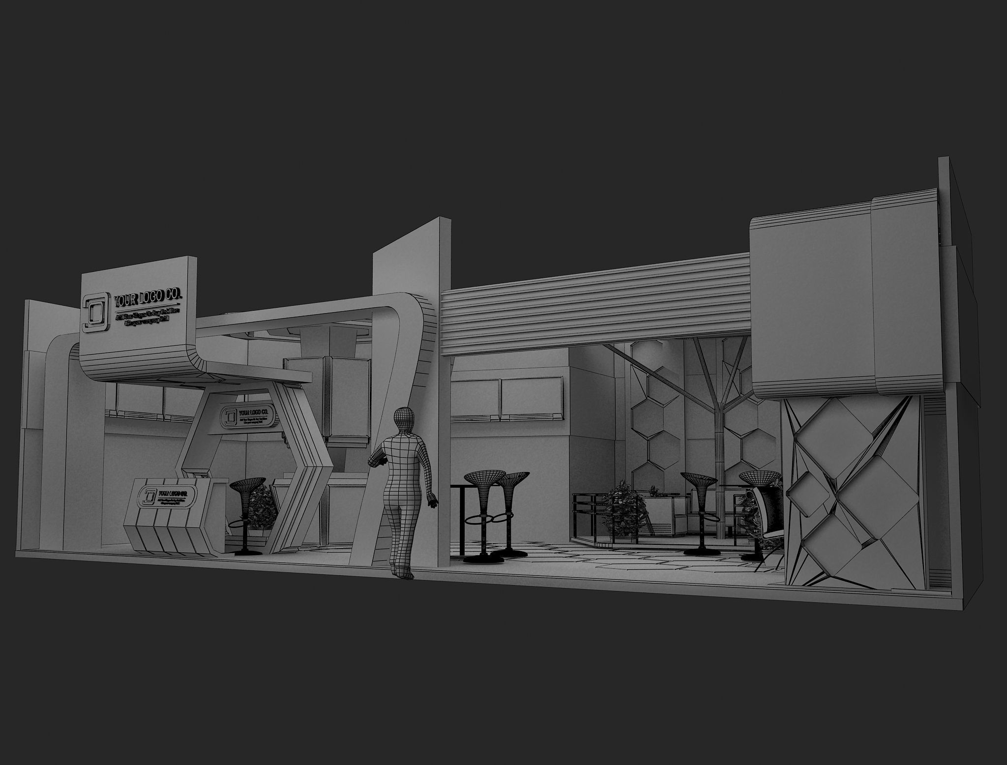  Booth Exhibition Stand a480b 3D model_19