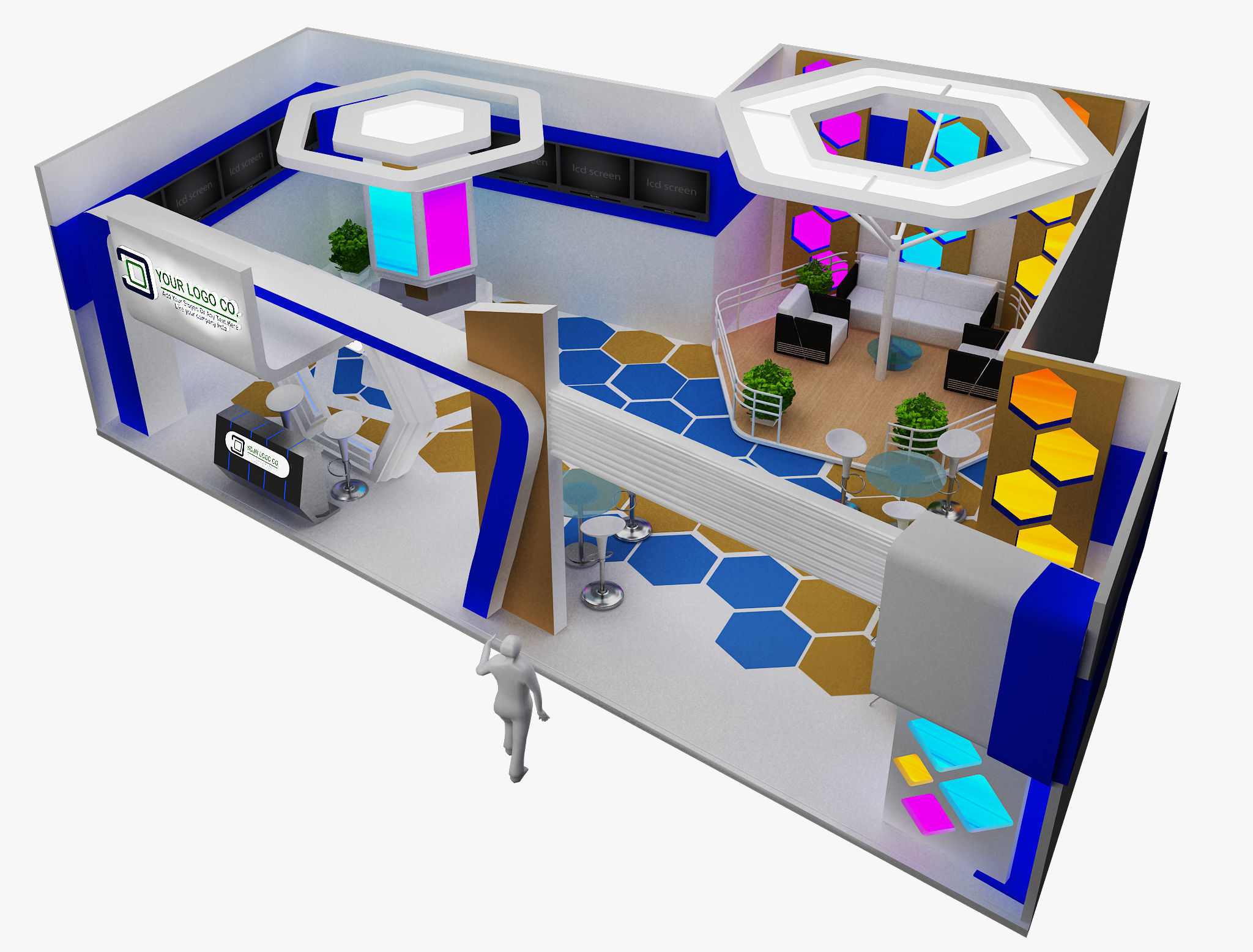  Booth Exhibition Stand a480b 3D model_24