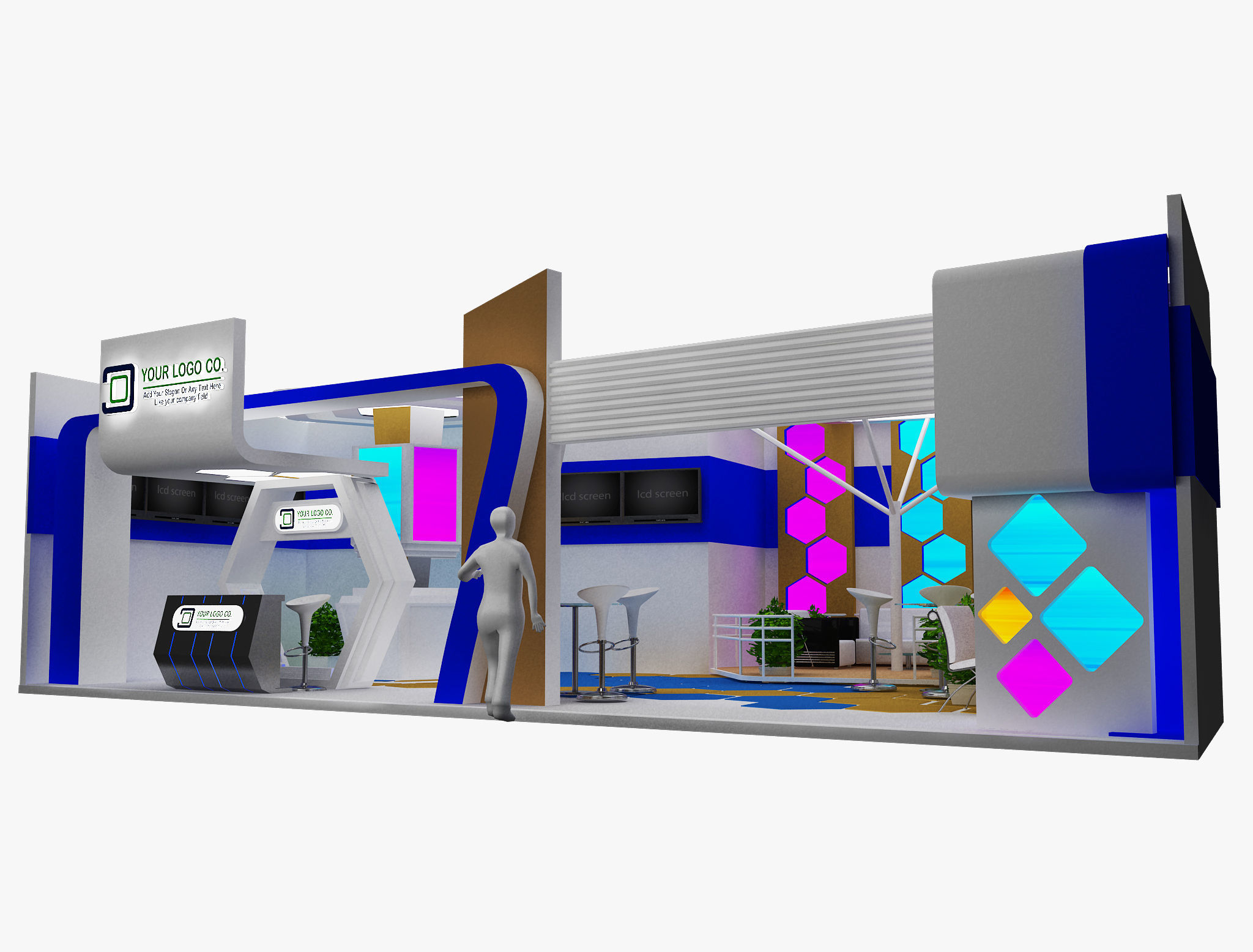  Booth Exhibition Stand a480b 3D model_18