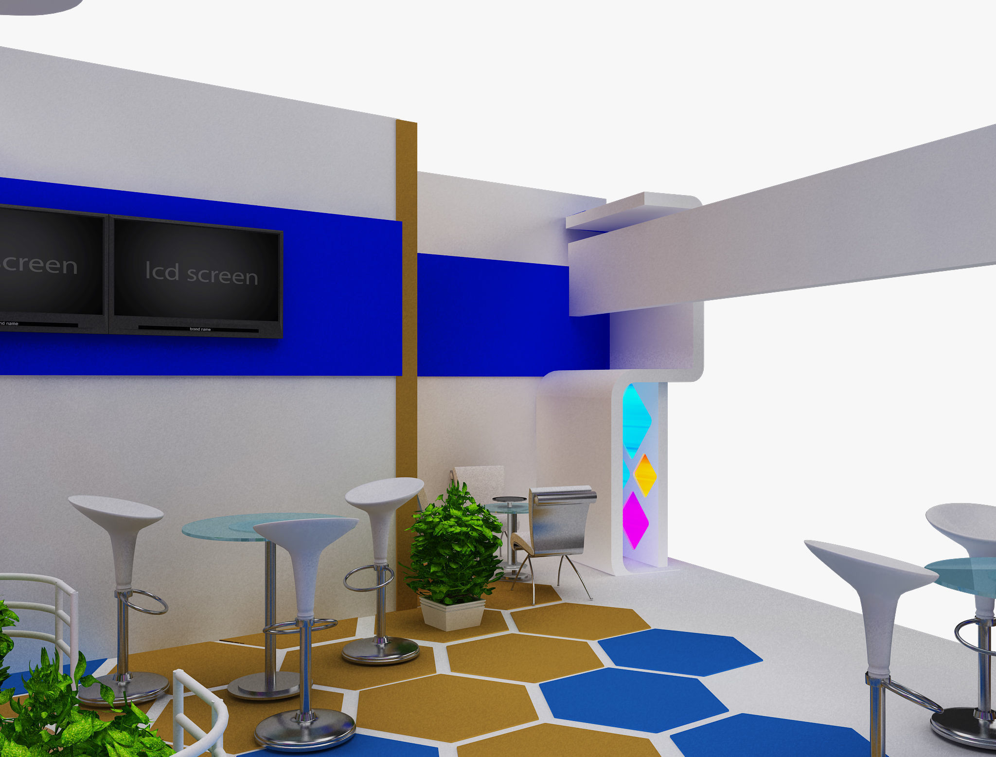  Booth Exhibition Stand a480b 3D model_12
