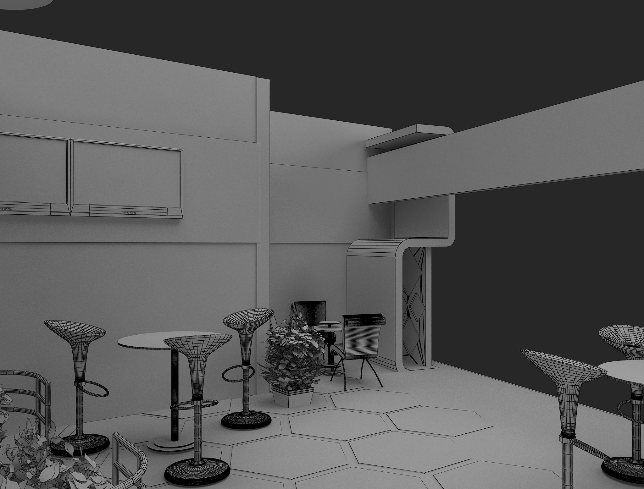  Booth Exhibition Stand a480b 3D model_13