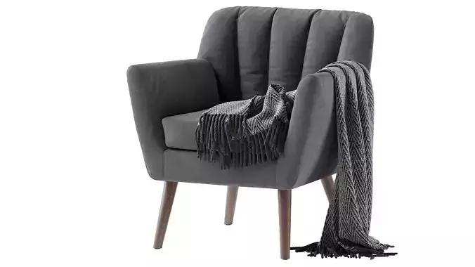 Madelyn Mid Century Modern Fabric Club Chair