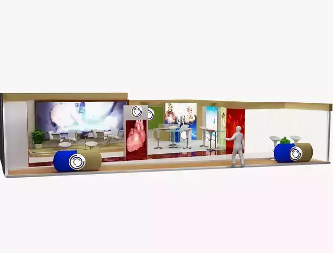 Booth Exhibition Stand a481 3D model