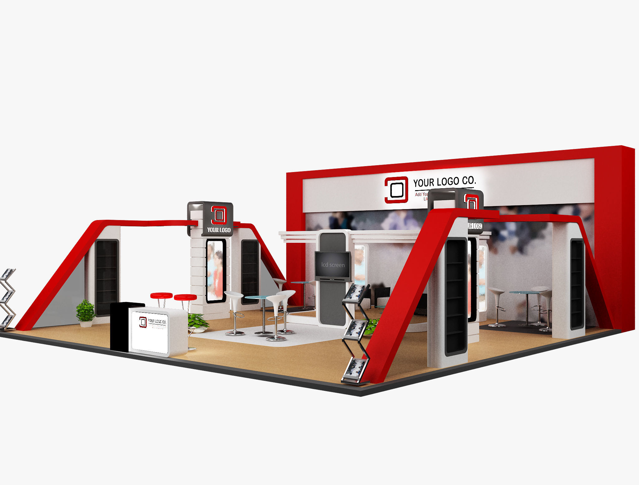 Booth Exhibition Stand a483  3D model_12