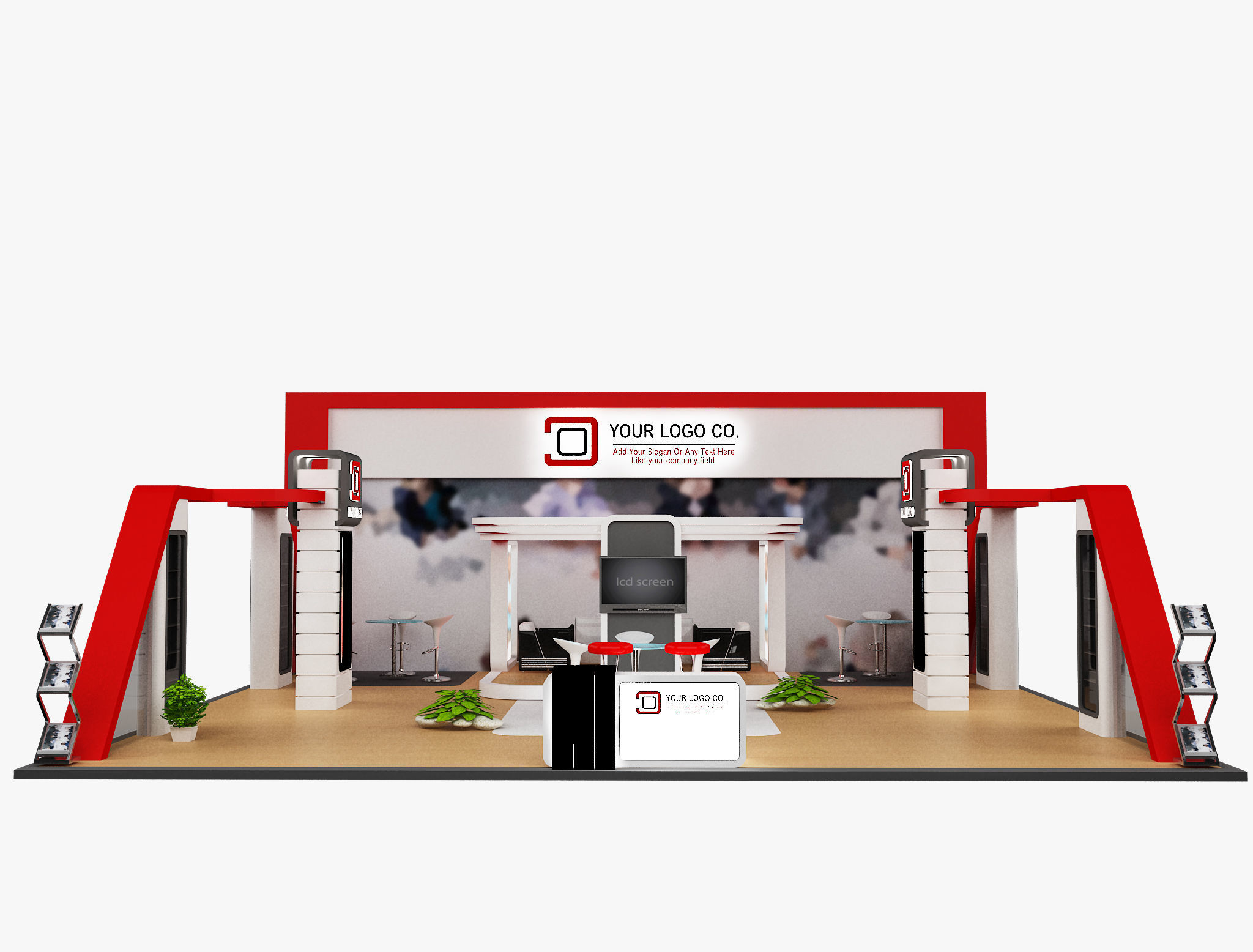 Booth Exhibition Stand a483  3D model_10