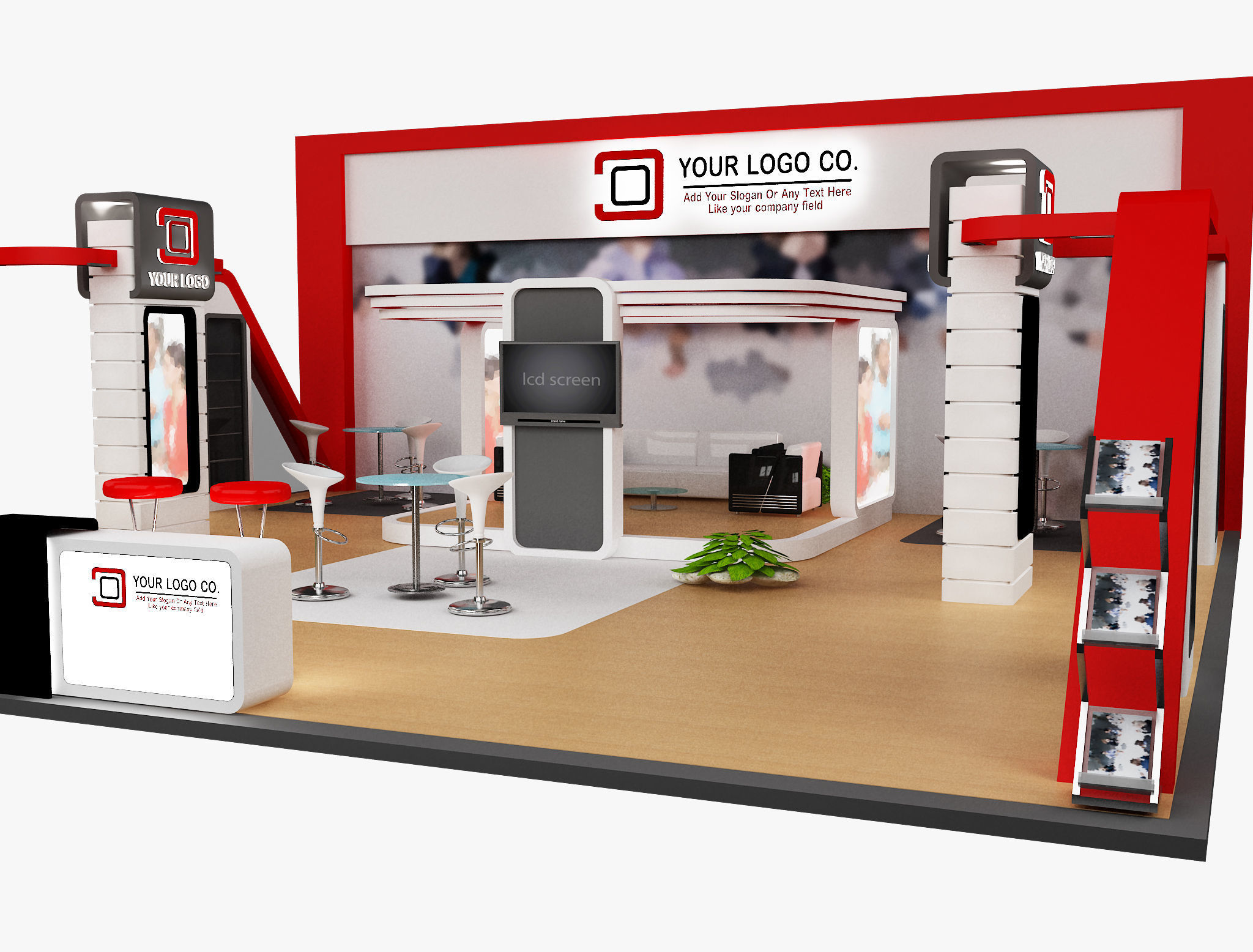 Booth Exhibition Stand a483  3D model_18