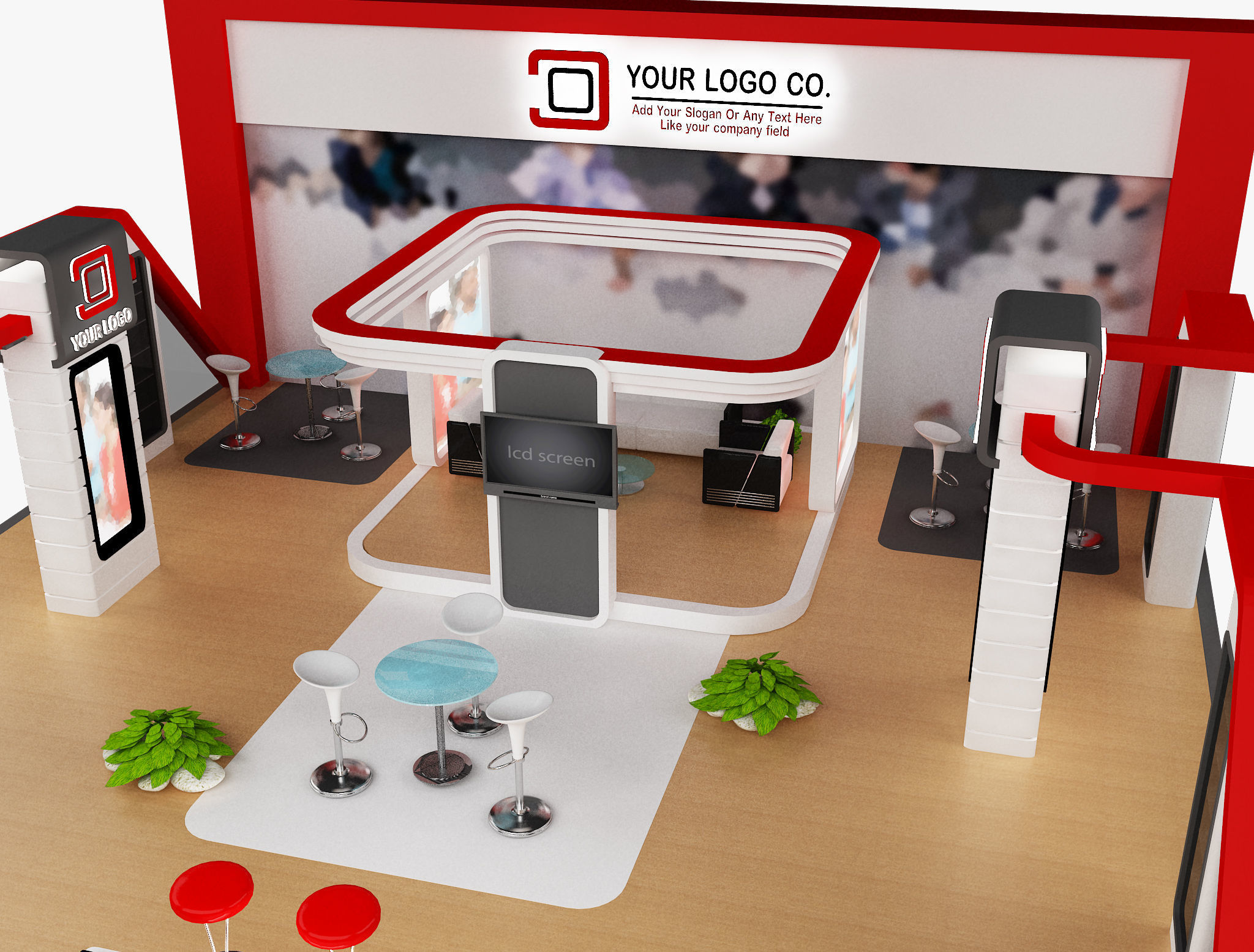 Booth Exhibition Stand a483  3D model_22