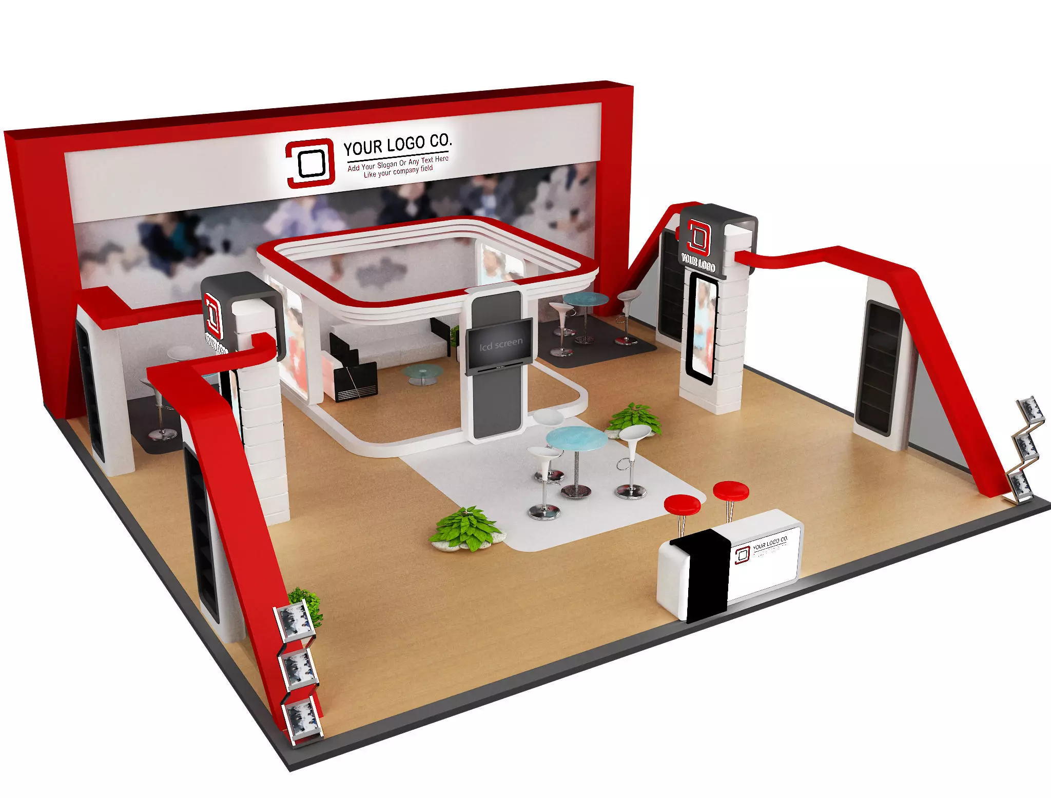 Booth Exhibition Stand a483  3D model_0