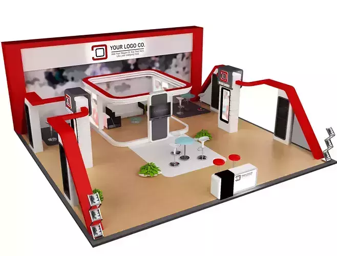 Booth Exhibition Stand a483  3D model