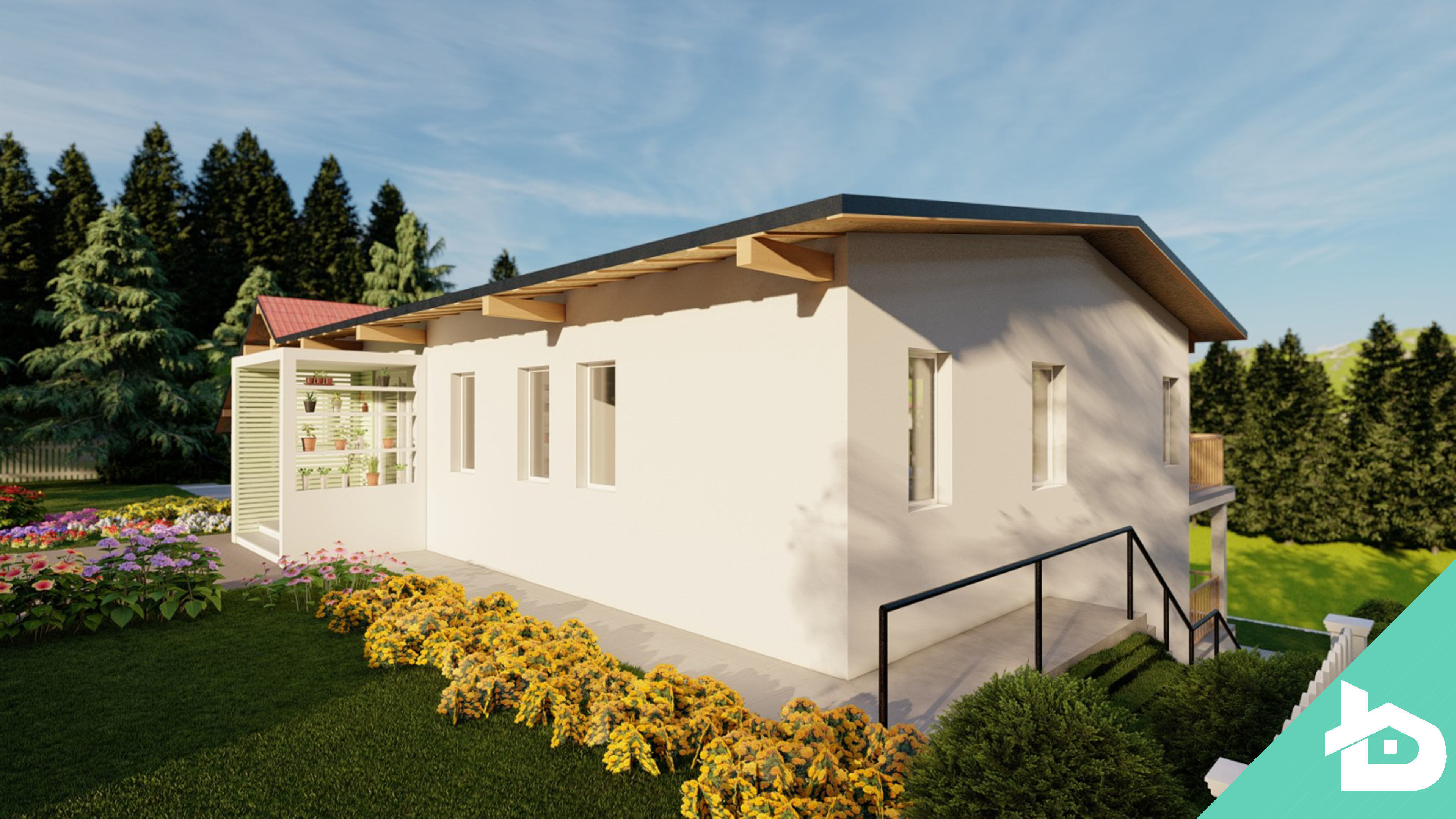 Modern House 001 3D model_4