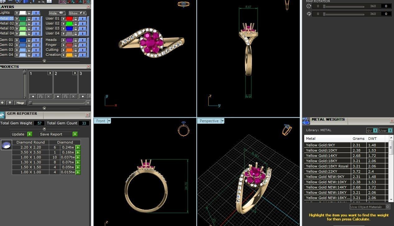 Solitaire Engagement Wedding Ring 3D print model_6