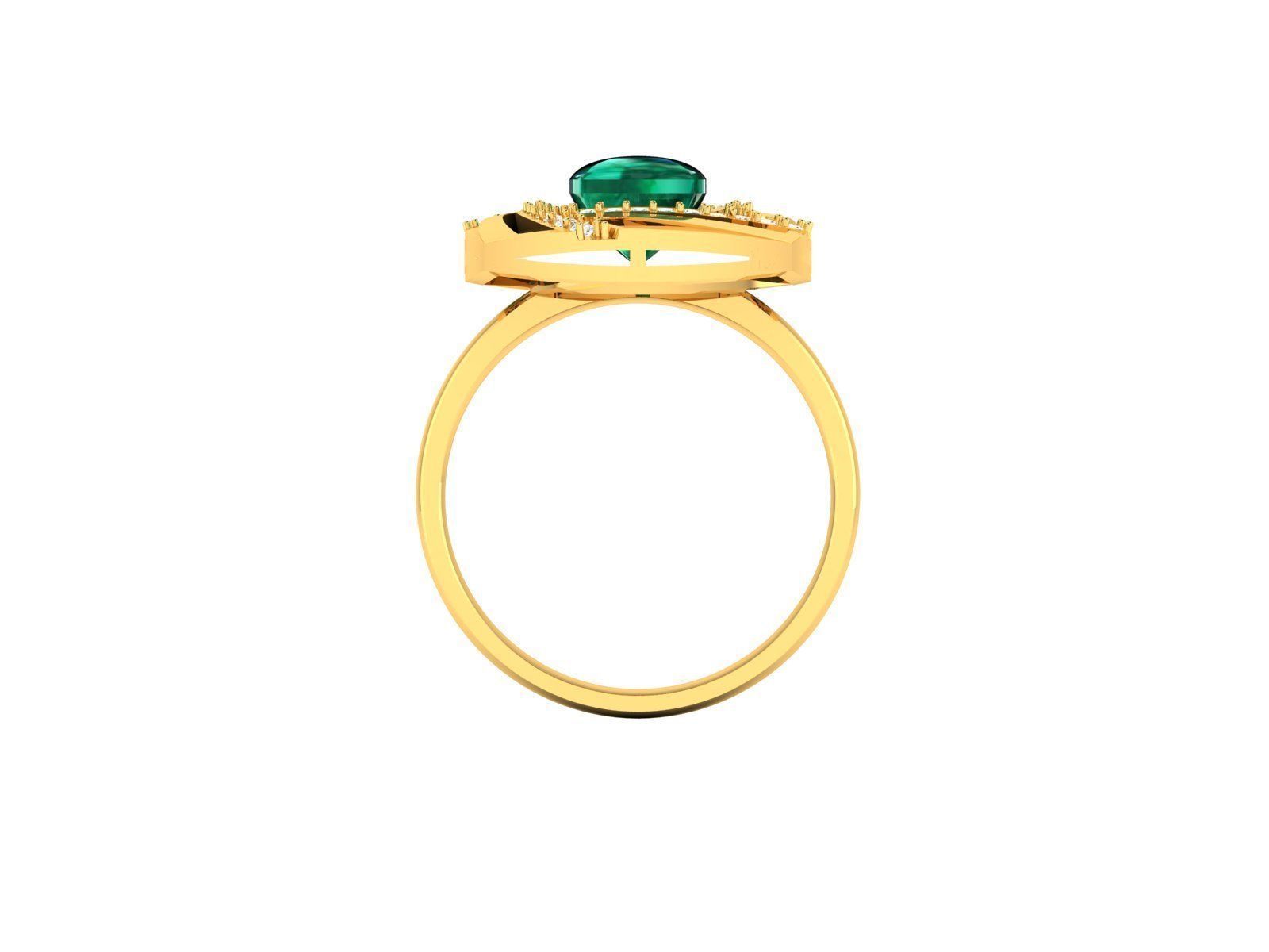 Solitaire Engagement Wedding Ring 3D print model_2