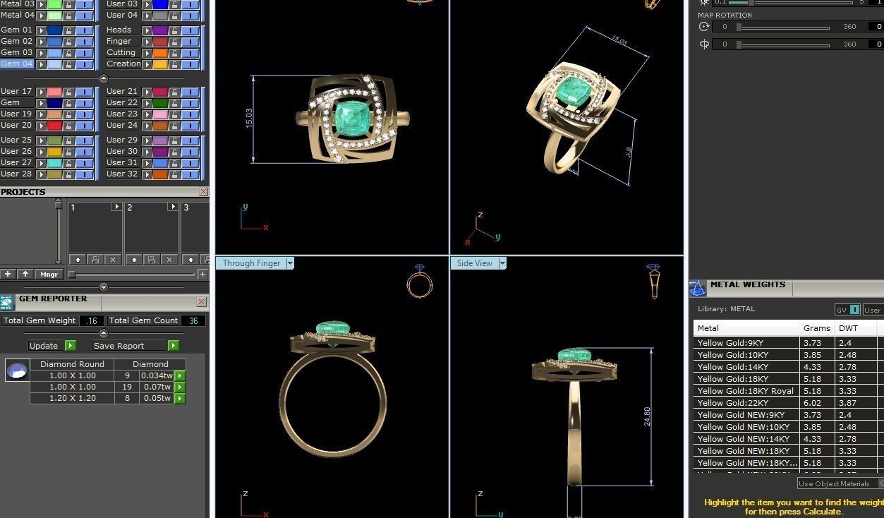 Solitaire Engagement Wedding Ring 3D print model_6