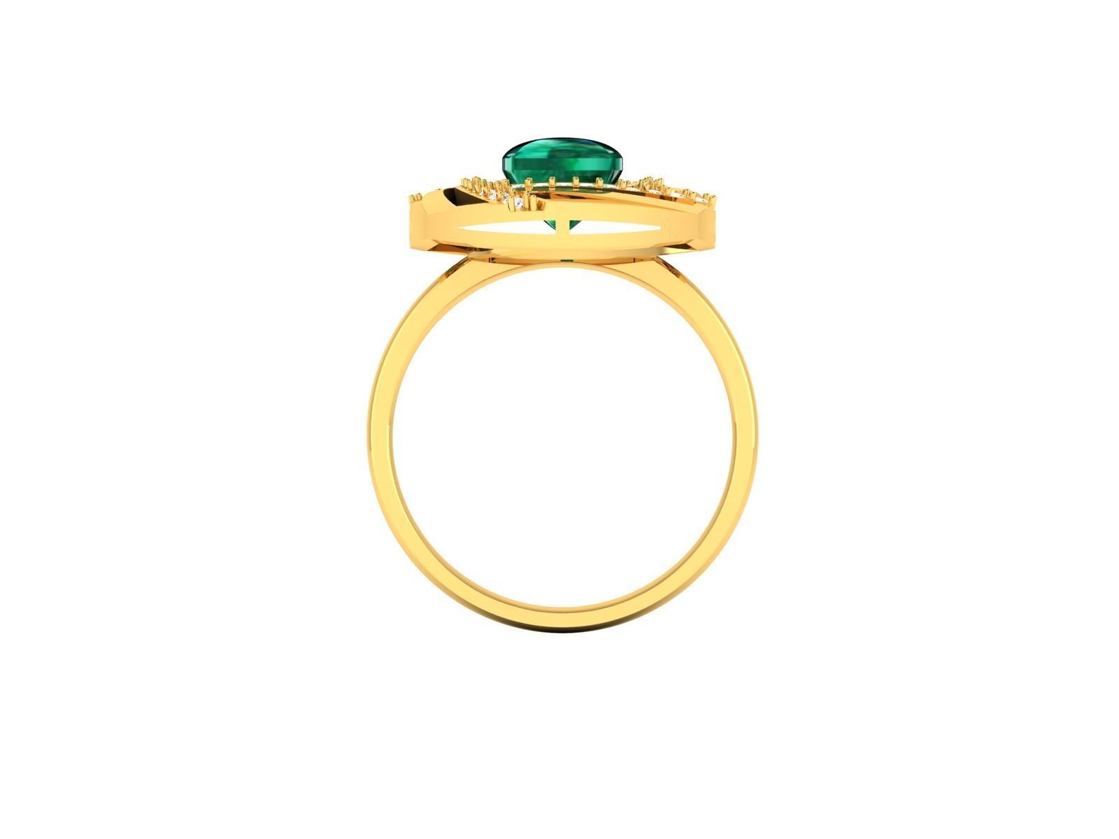 Solitaire Engagement Wedding Ring 3D print model_3