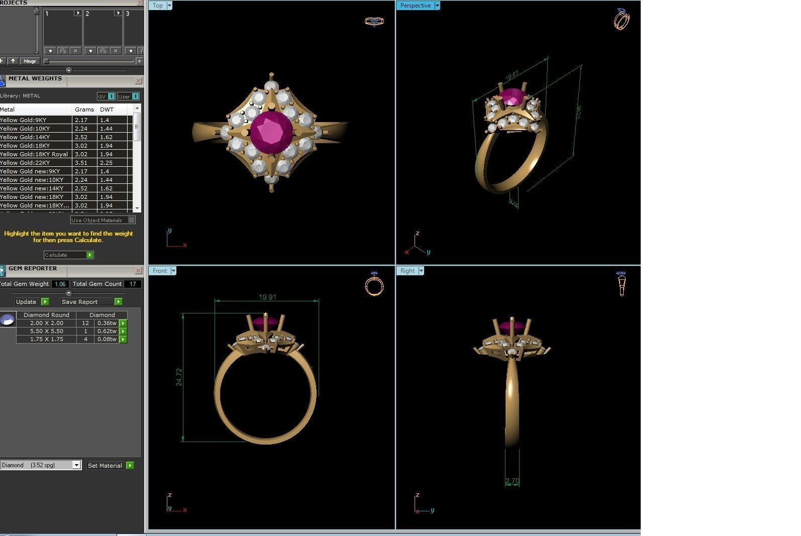 Solitaire Engagement Wedding Ring 3D print model_6