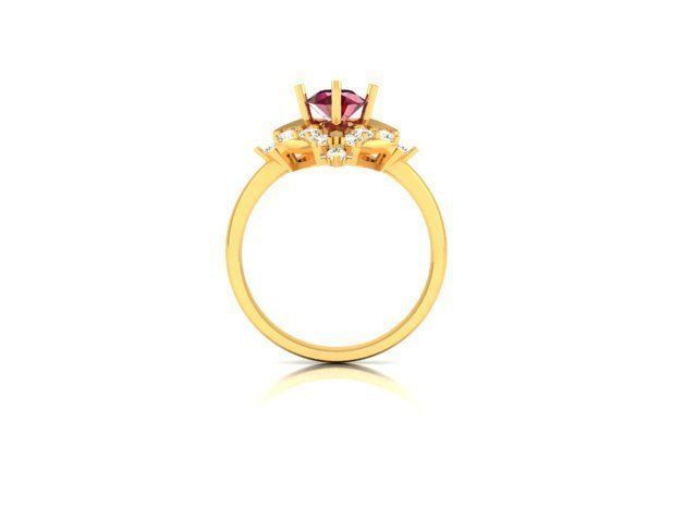 Solitaire Engagement Wedding Ring 3D print model_2