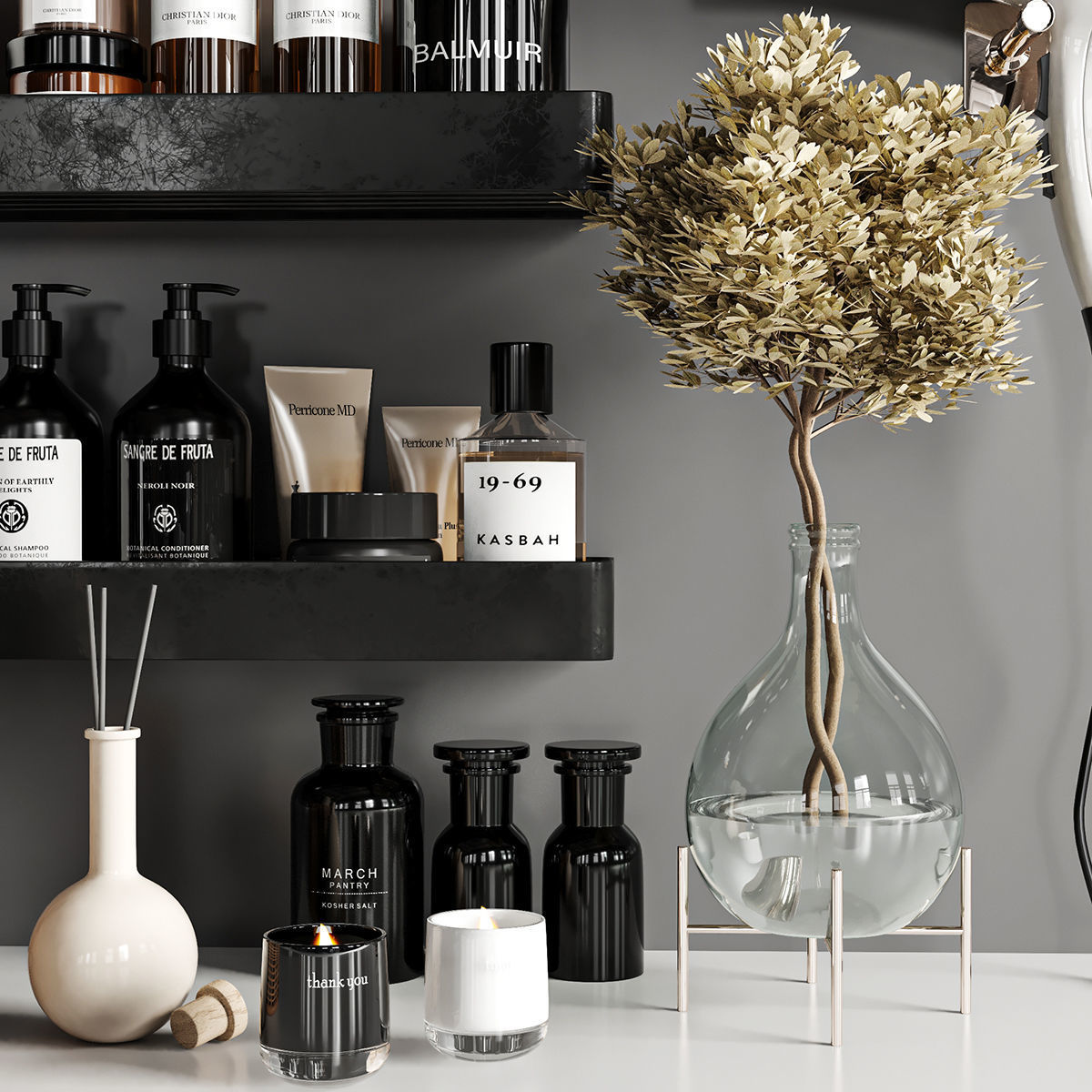 Bathroom accessories 3D model_2