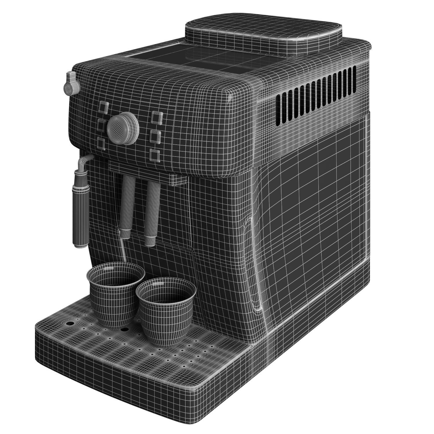 delonghi-espresso-machine-magnifica espresso machine with two... 3D model_3