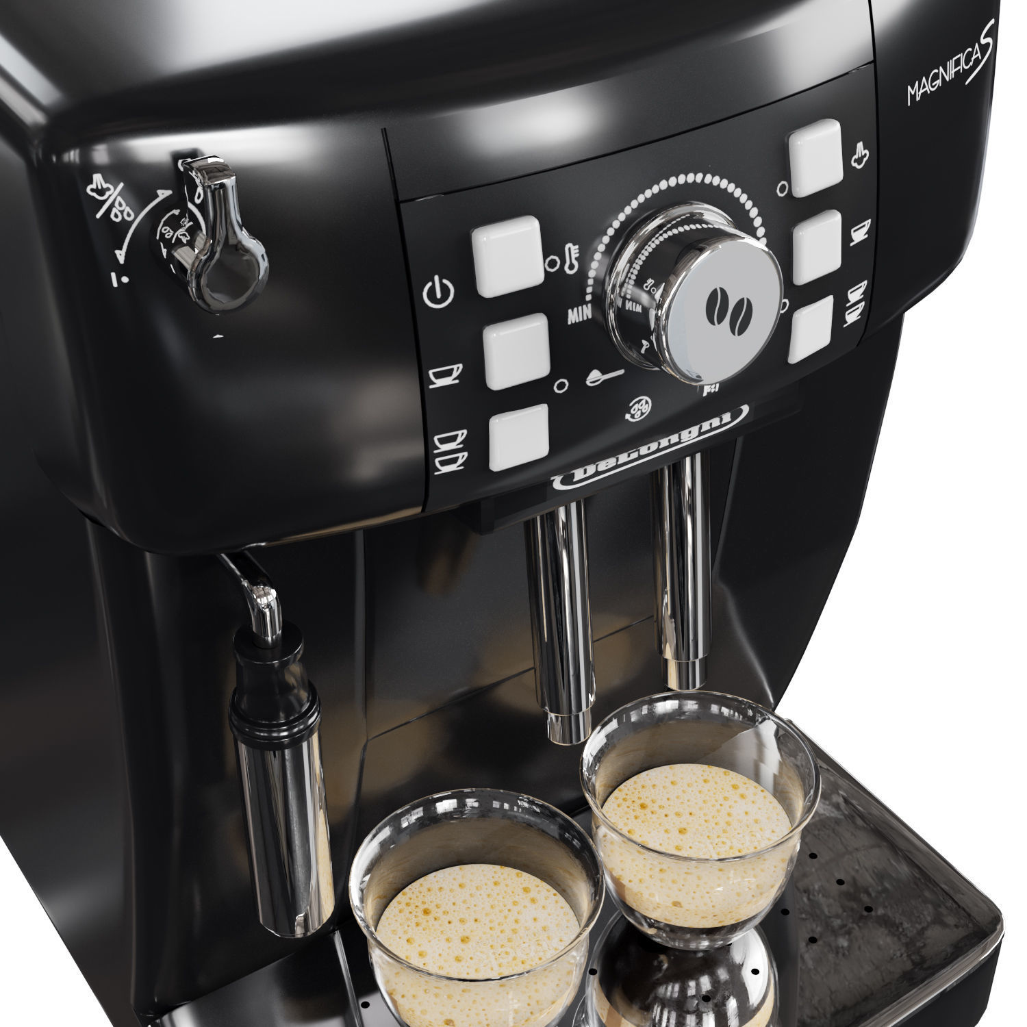 delonghi-espresso-machine-magnifica espresso machine with two... 3D model_1