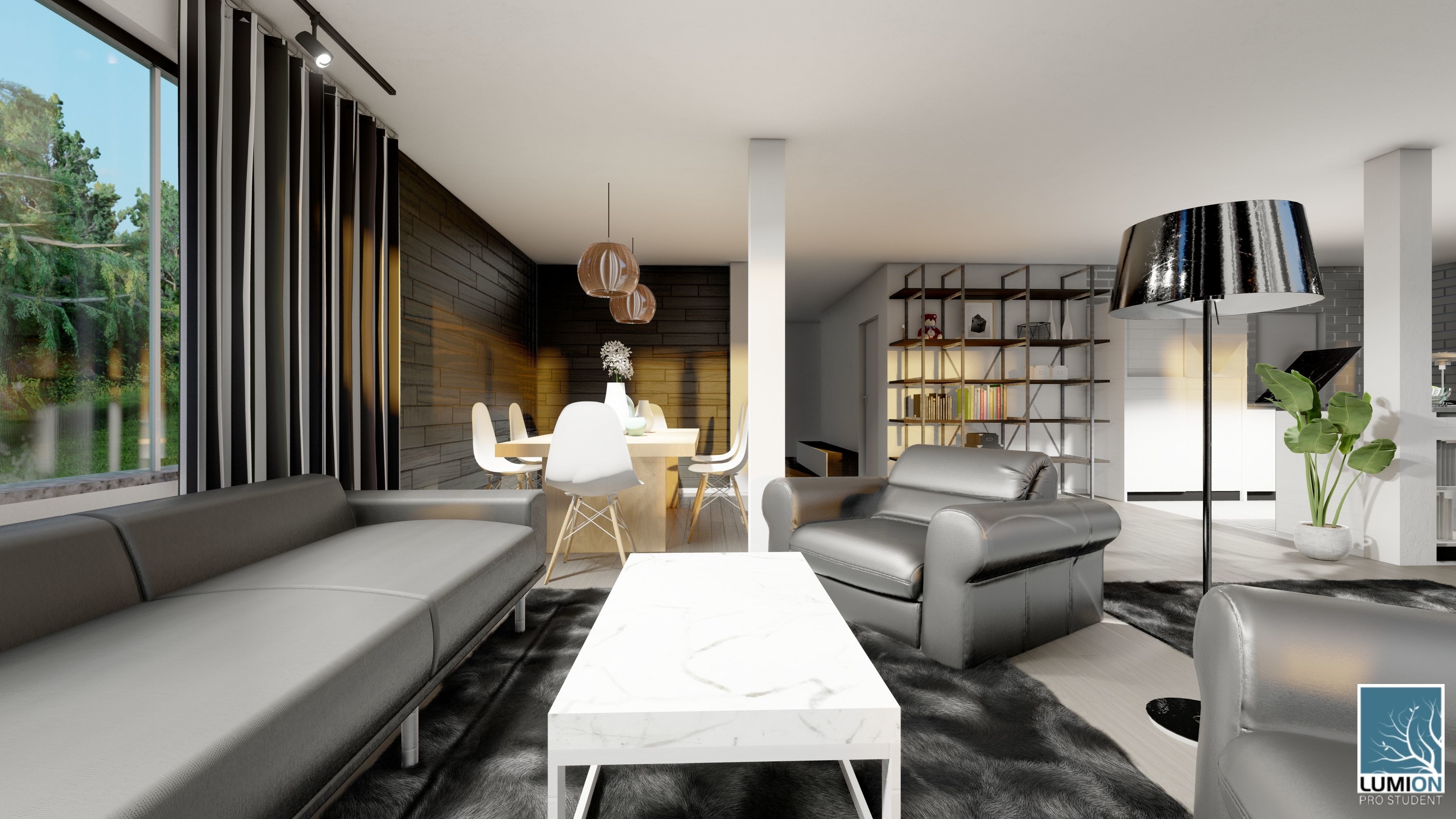 Modern House 002 3D model_6