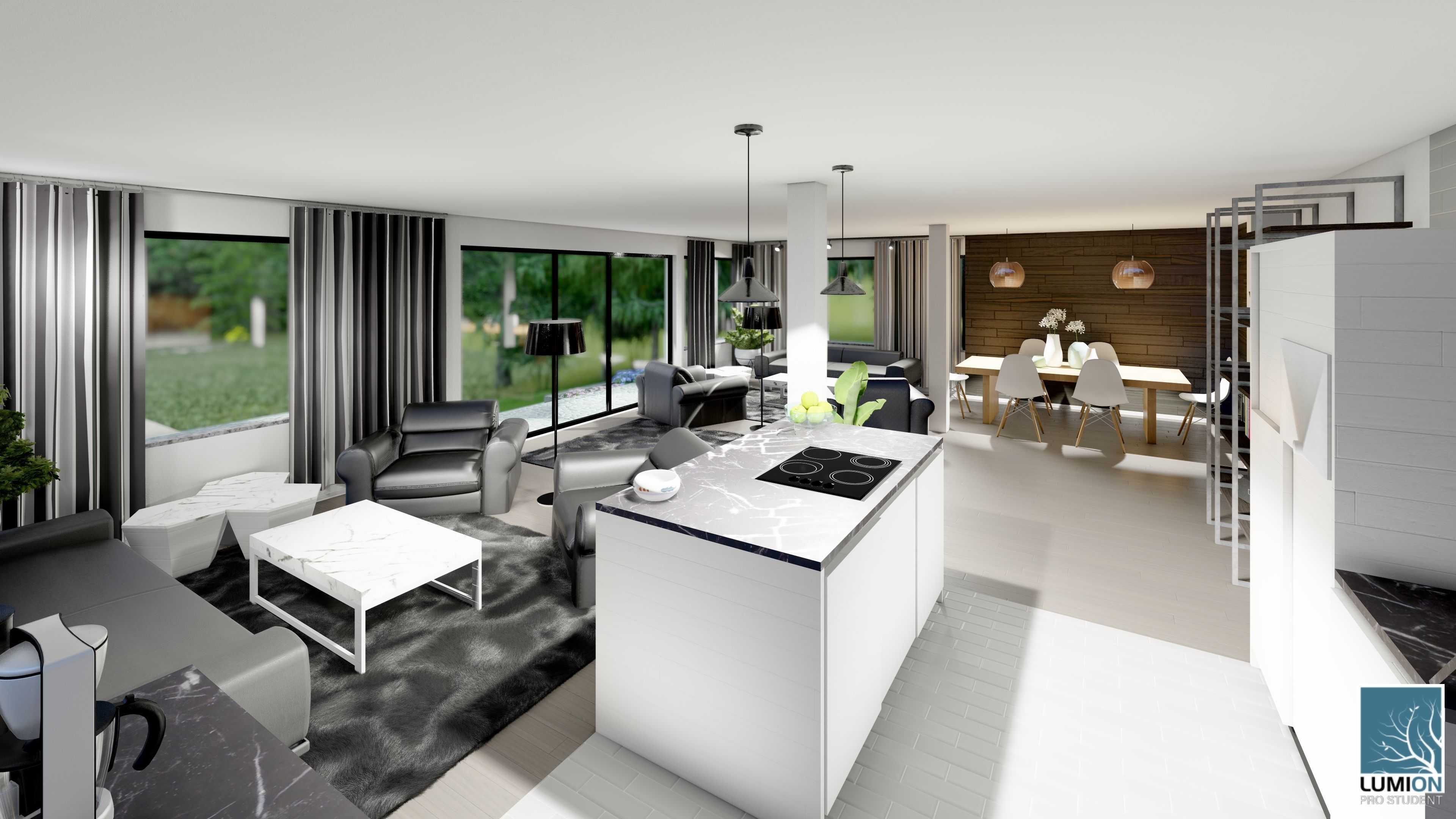 Modern House 002 3D model_7