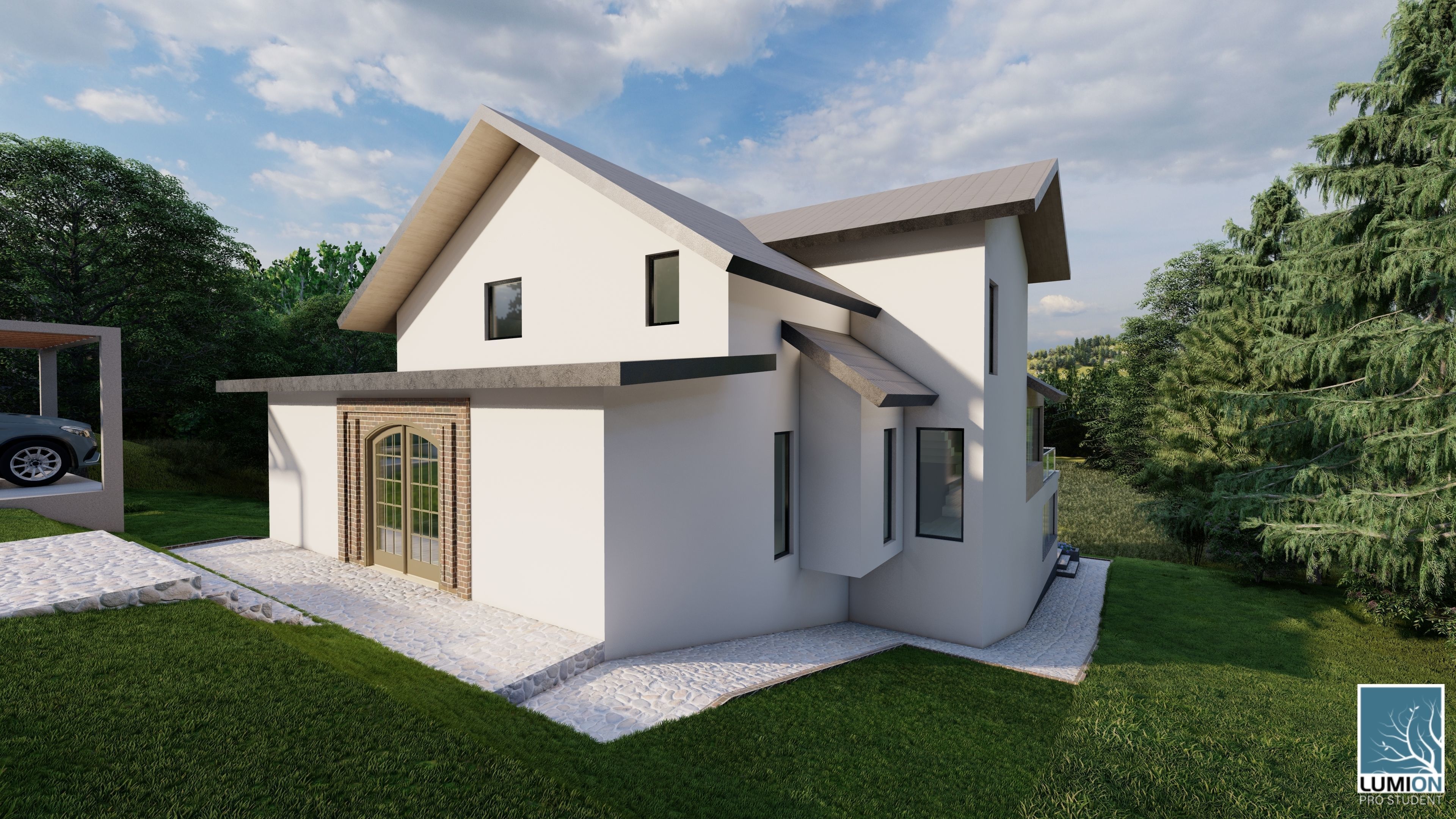 Modern House 002 3D model_1