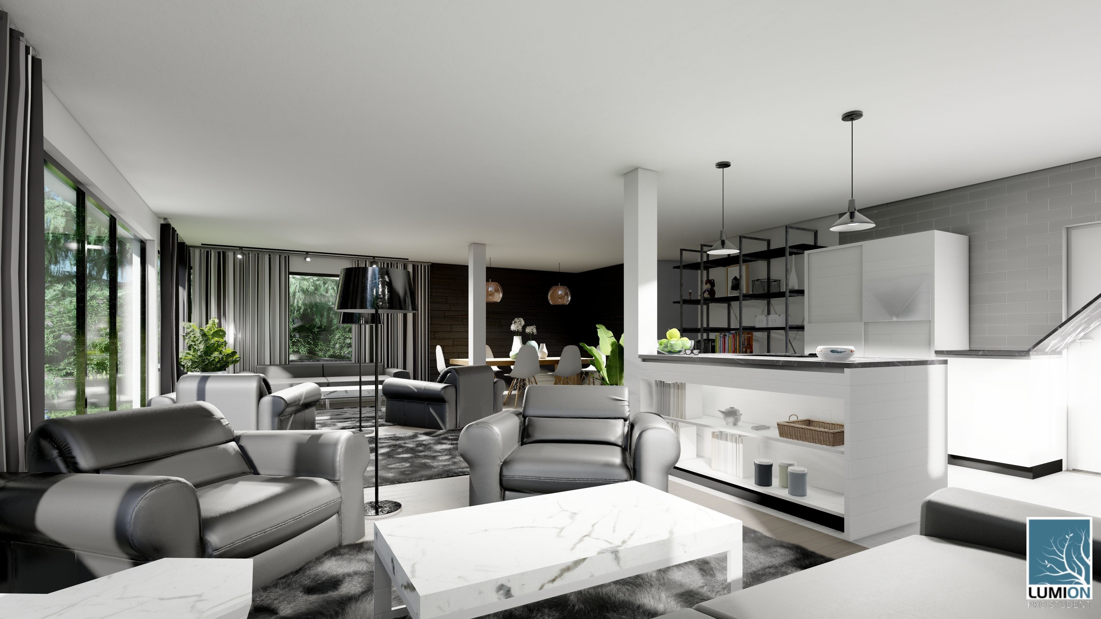 Modern House 002 3D model_5