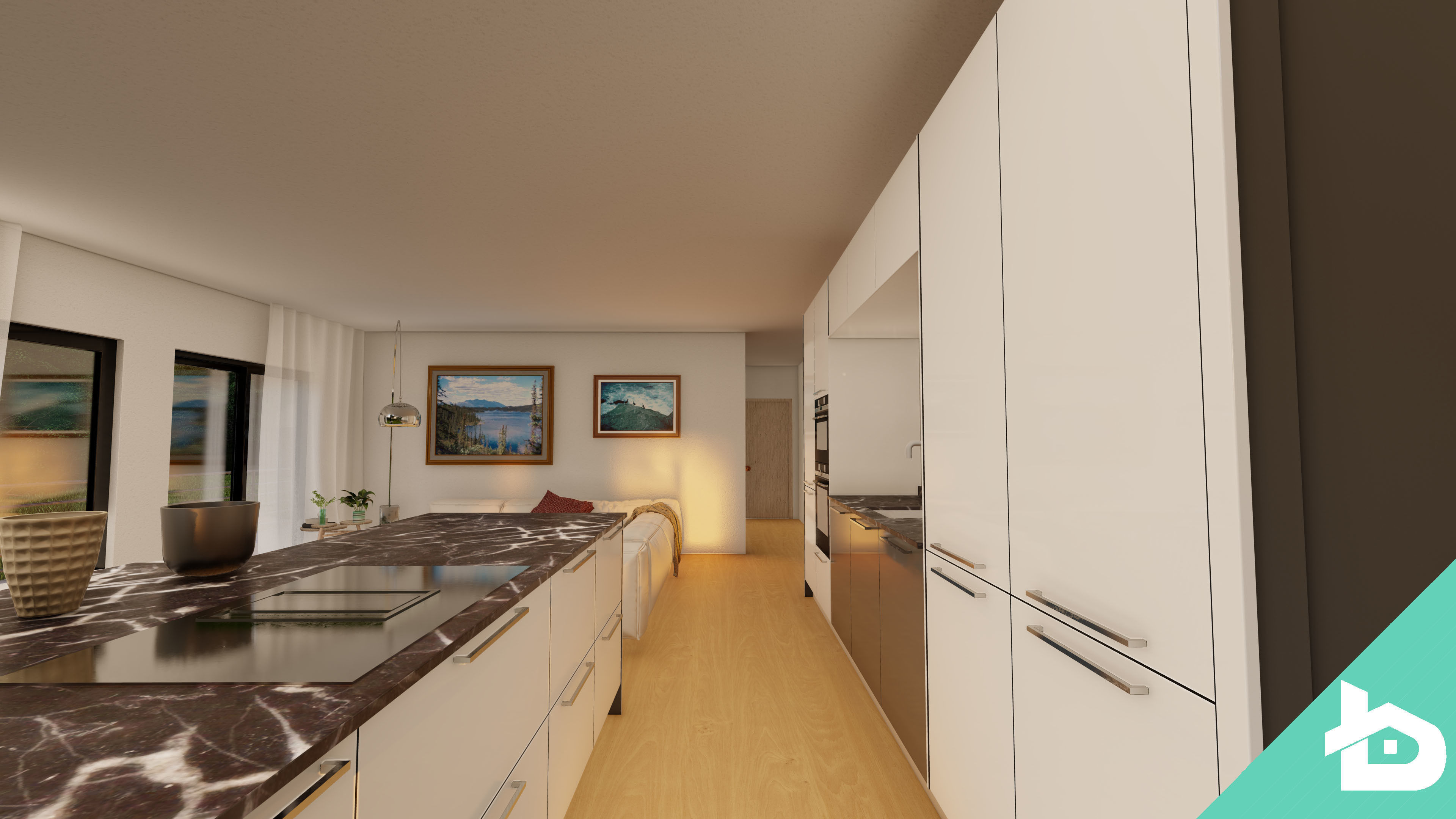 Residential Building 001 3D model_5