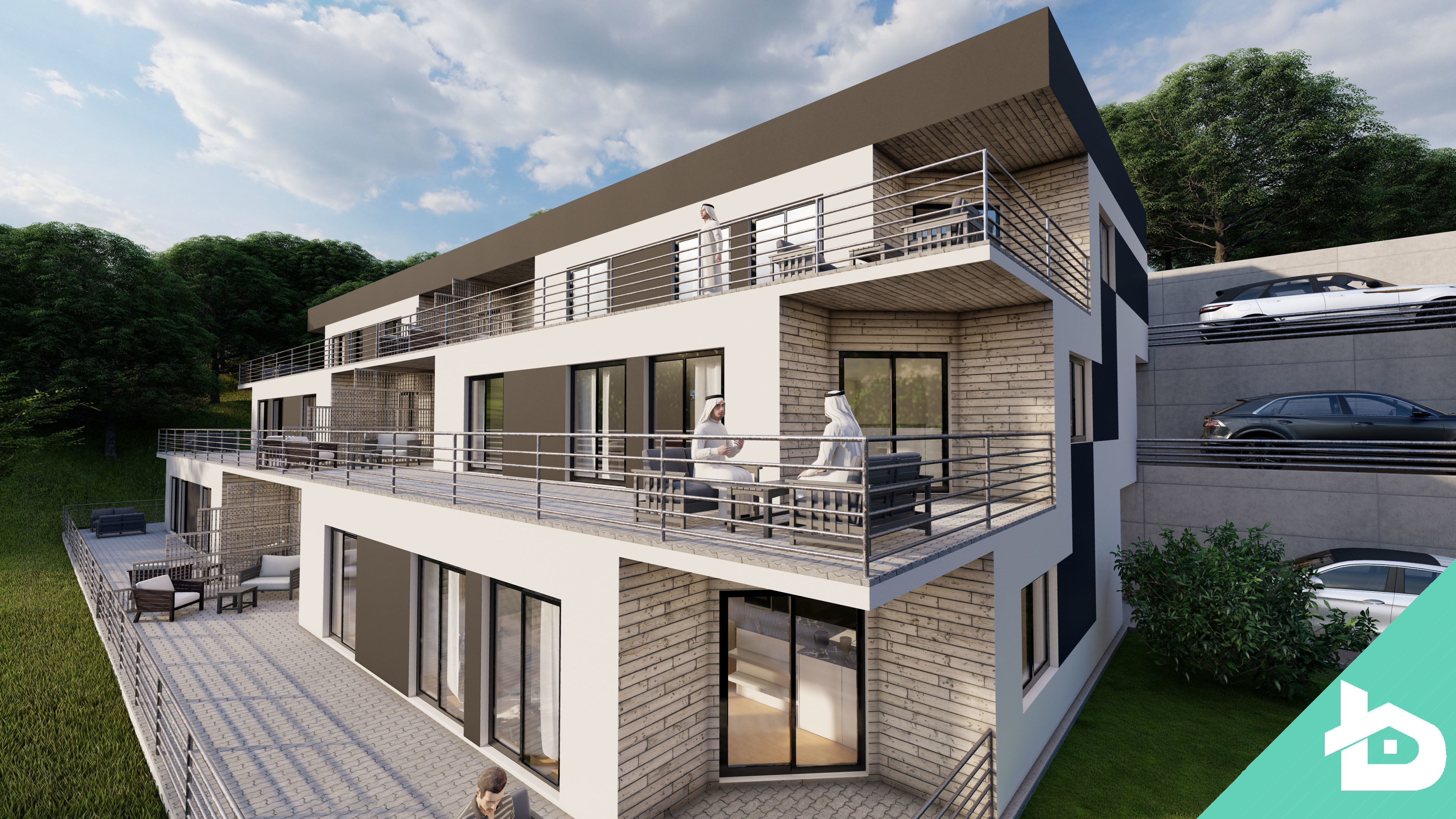 Residential Building 001 3D model_1