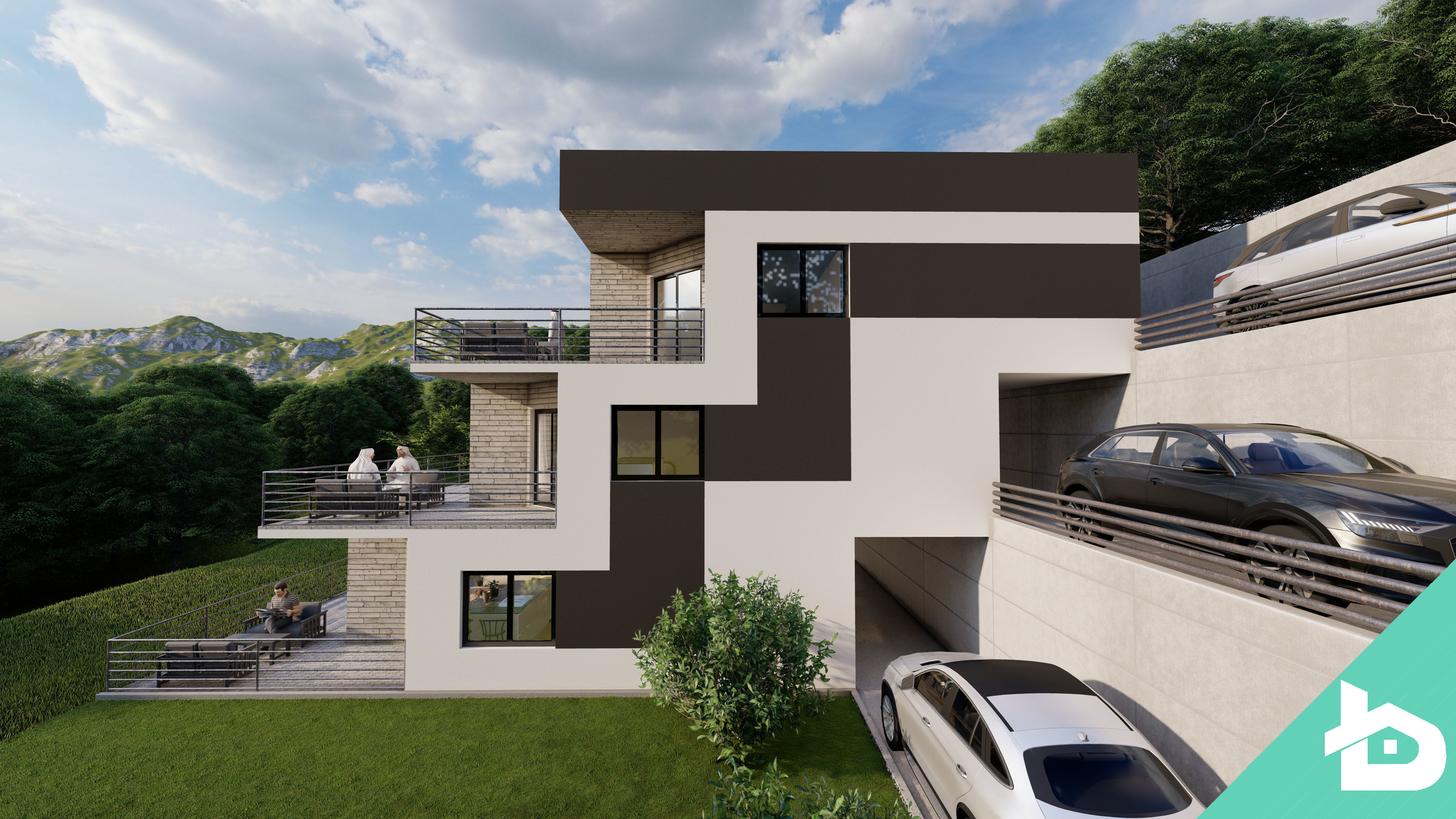 Residential Building 001 3D model_2