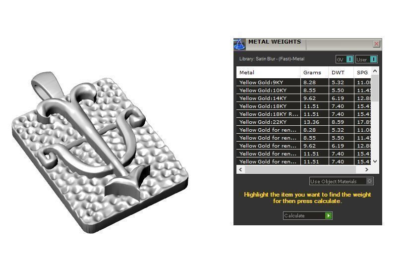 Zodiac pendant 3D print model_18