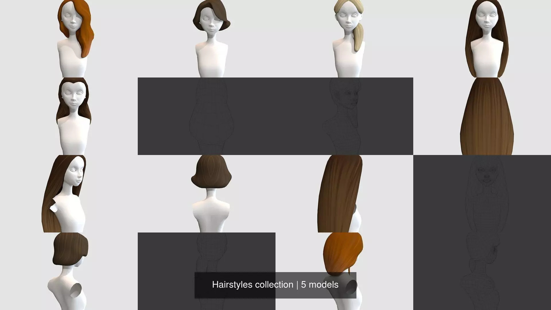 Hairstyles collection mannequin head with hair _0