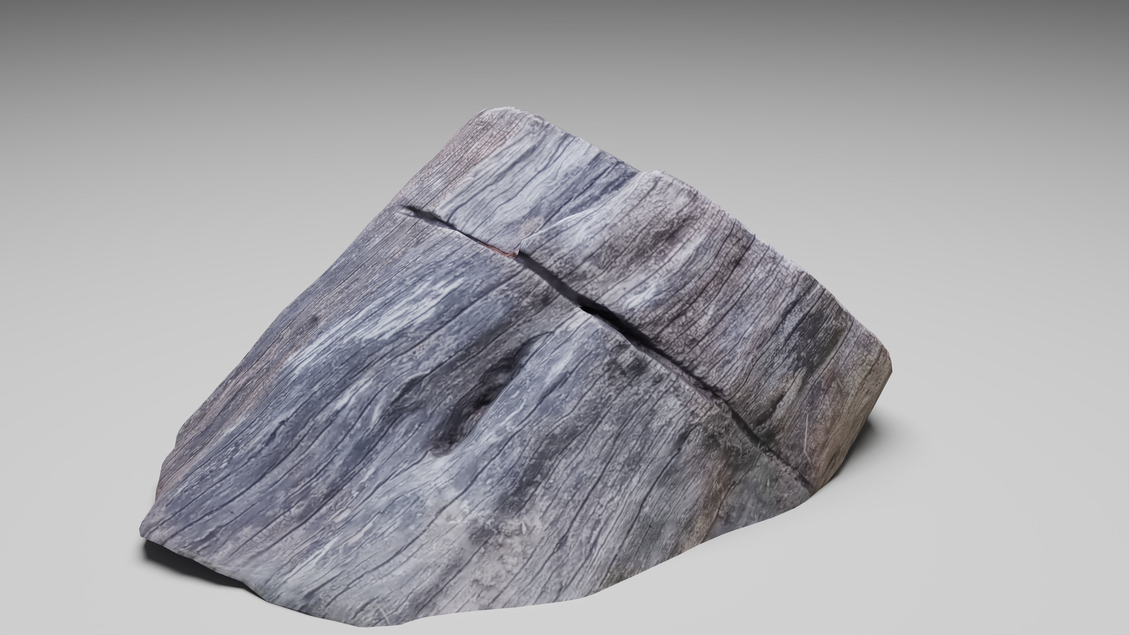 Tree Stump 001 Photoscan PBR Game Ready Low-poly 3D model_3