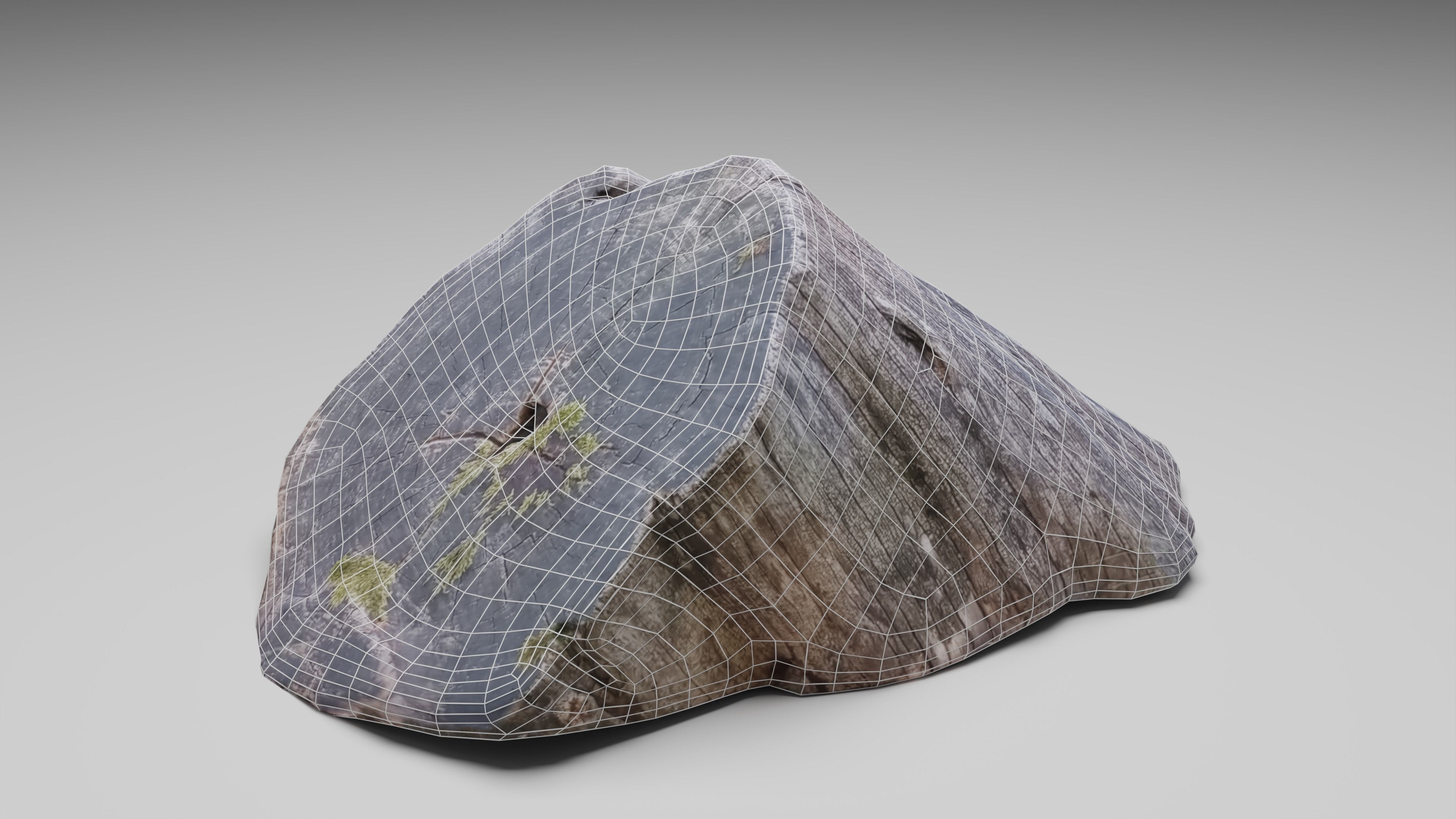 Tree Stump 001 Photoscan PBR Game Ready Low-poly 3D model_2