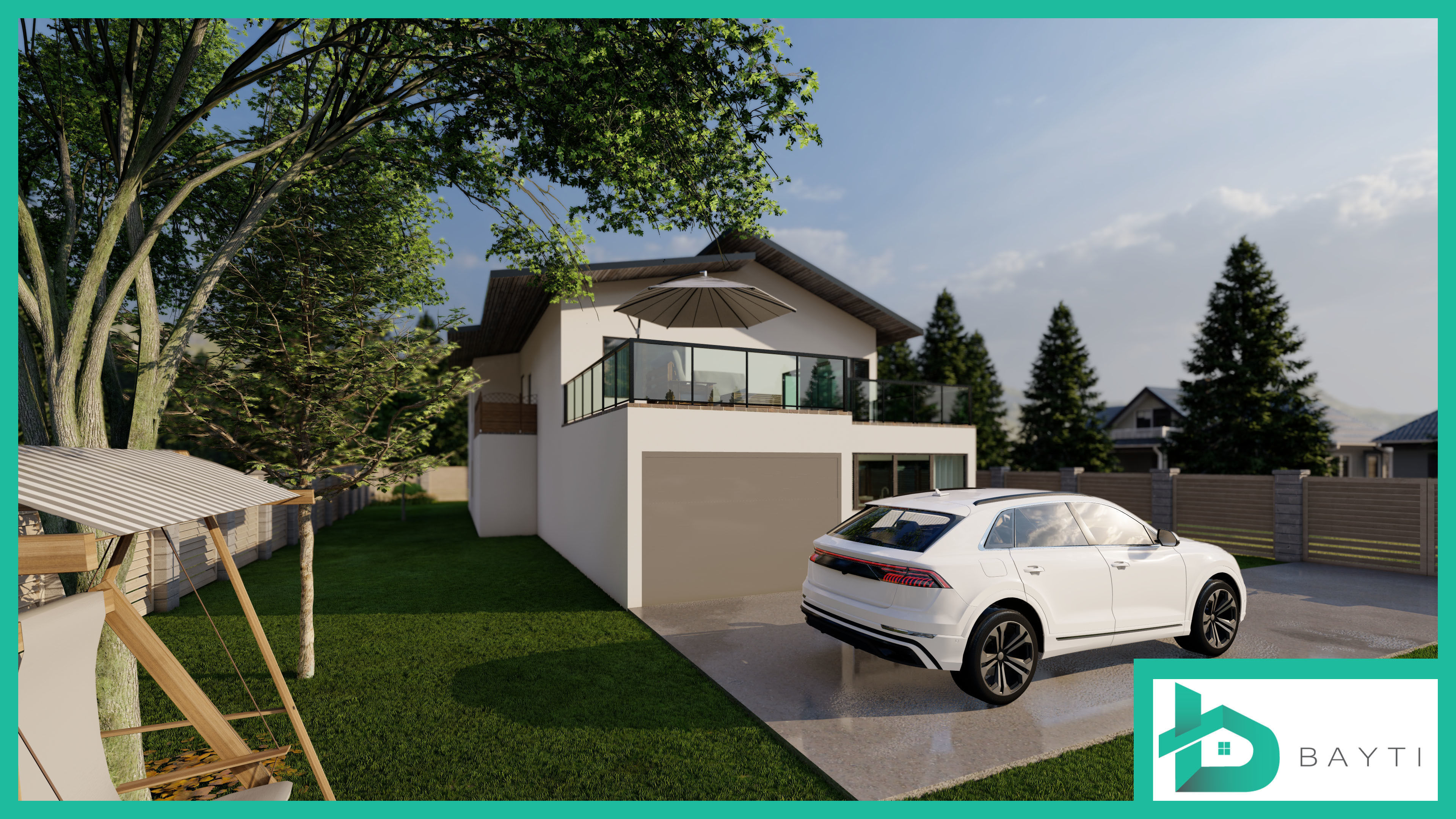 Modern House 003 3D model_1