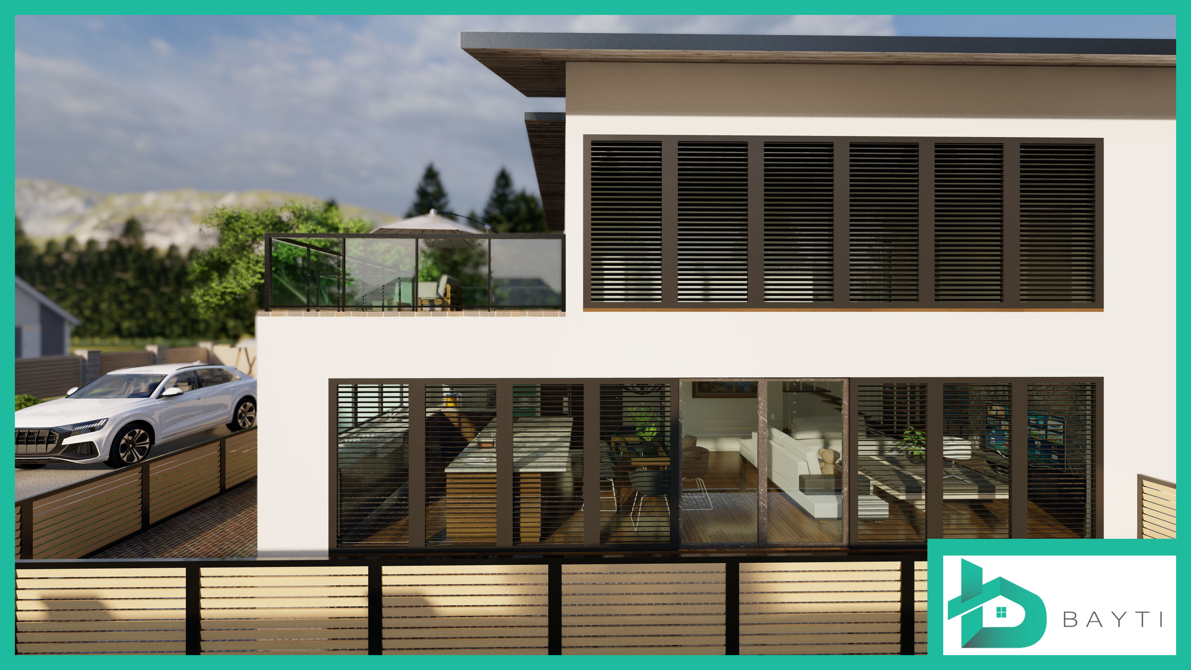 Modern House 003 3D model_4