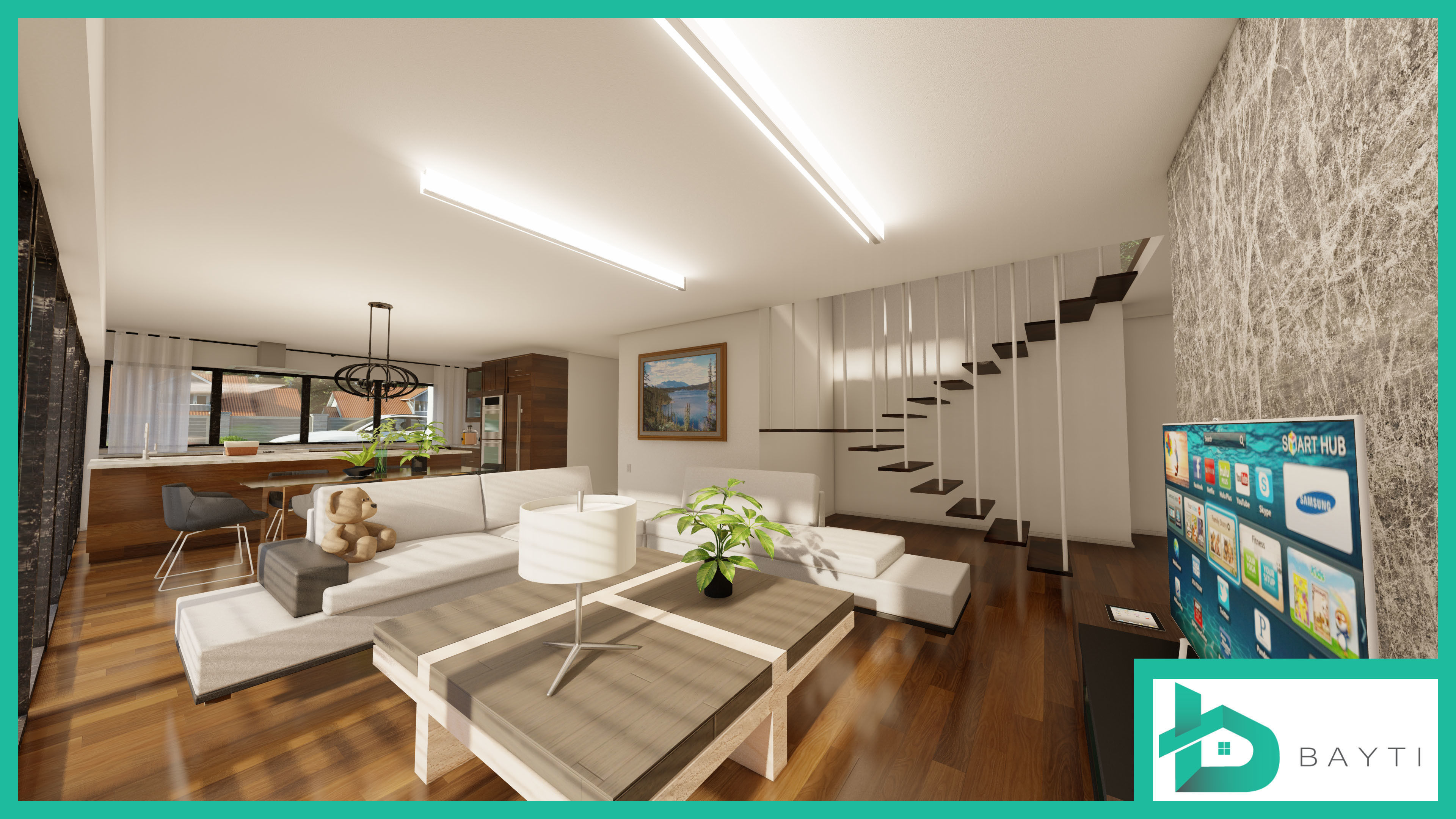 Modern House 003 3D model_8