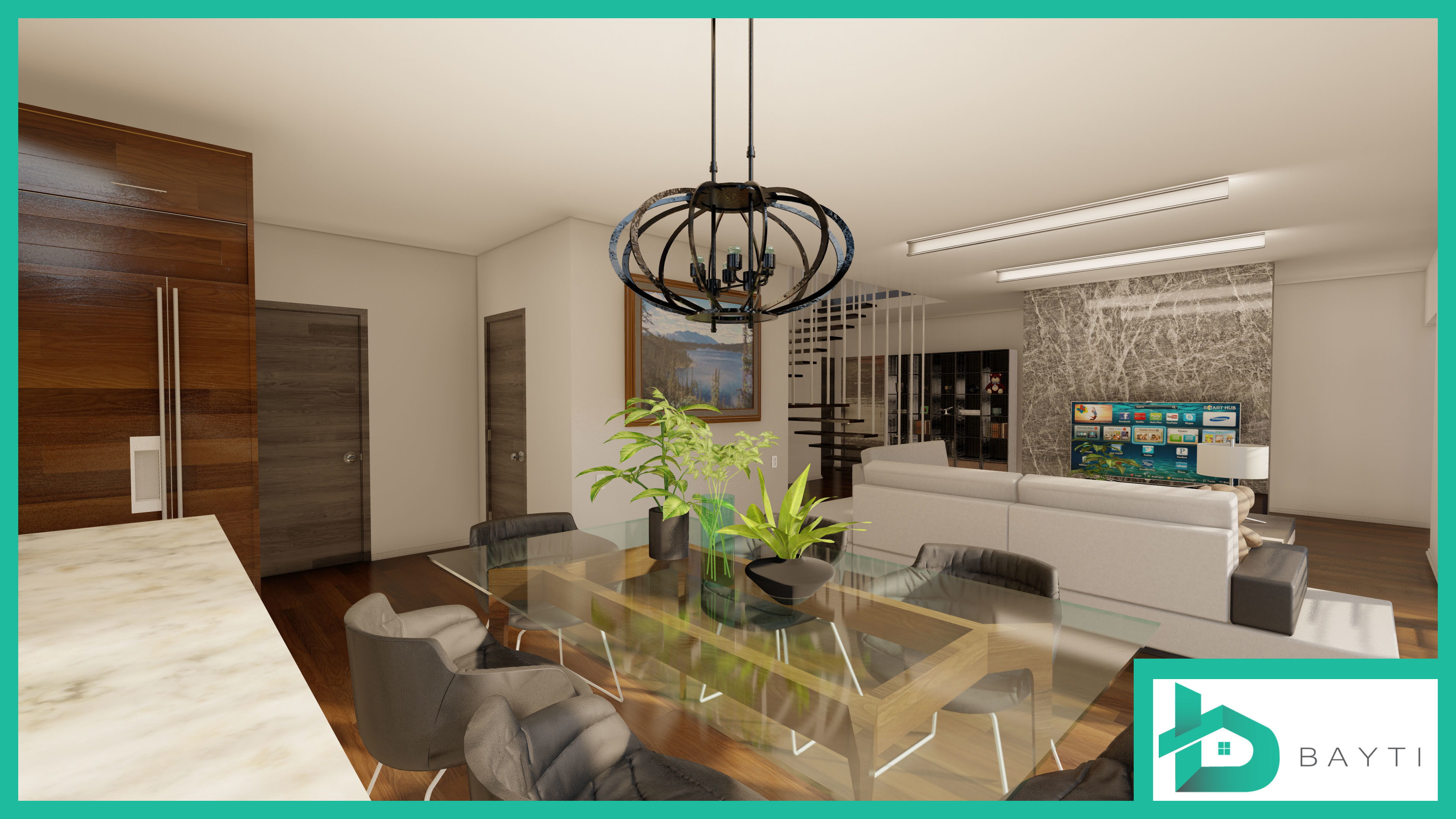 Modern House 003 3D model_11