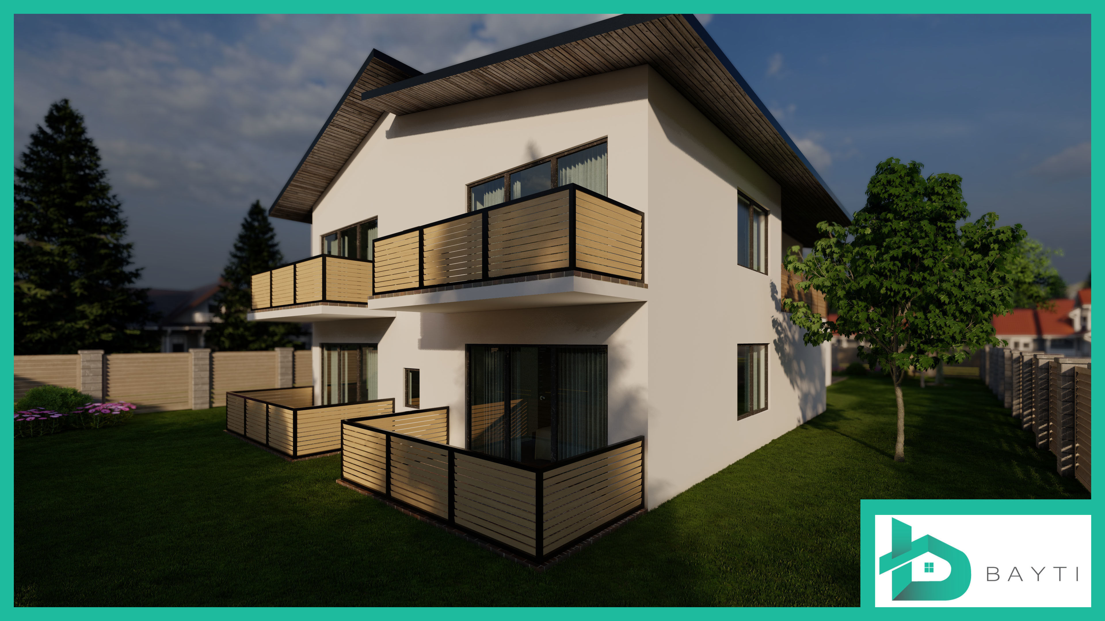Modern House 003 3D model_3
