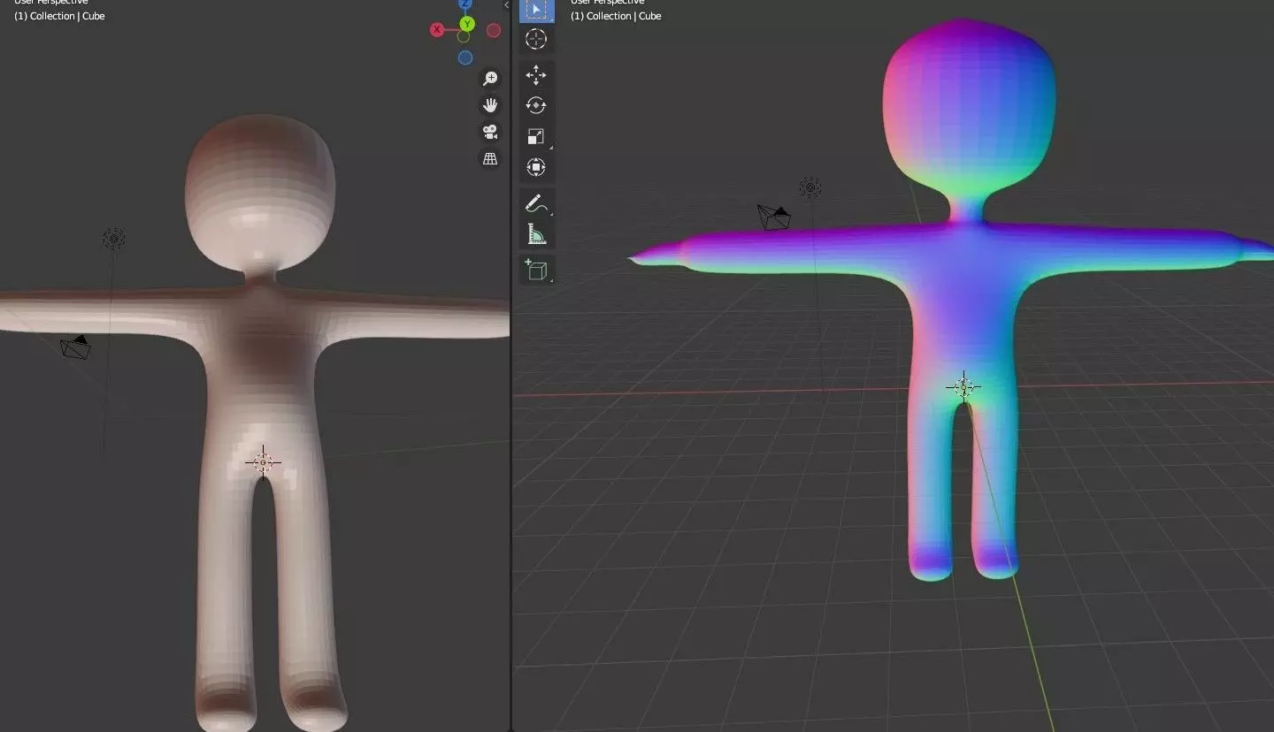 simple faceless character 3D model