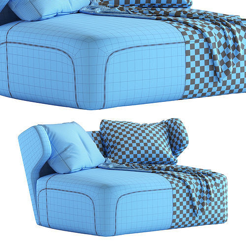 DC 150 Chaise Longue Ceccotti Collezioni 3D model 6
