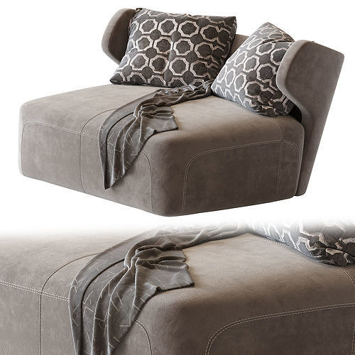 DC 150 Chaise Longue Ceccotti Collezioni 3D model 2