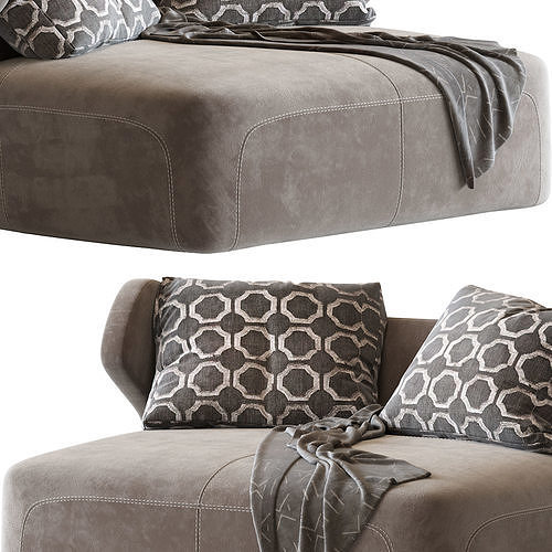 DC 150 Chaise Longue Ceccotti Collezioni 3D model 4
